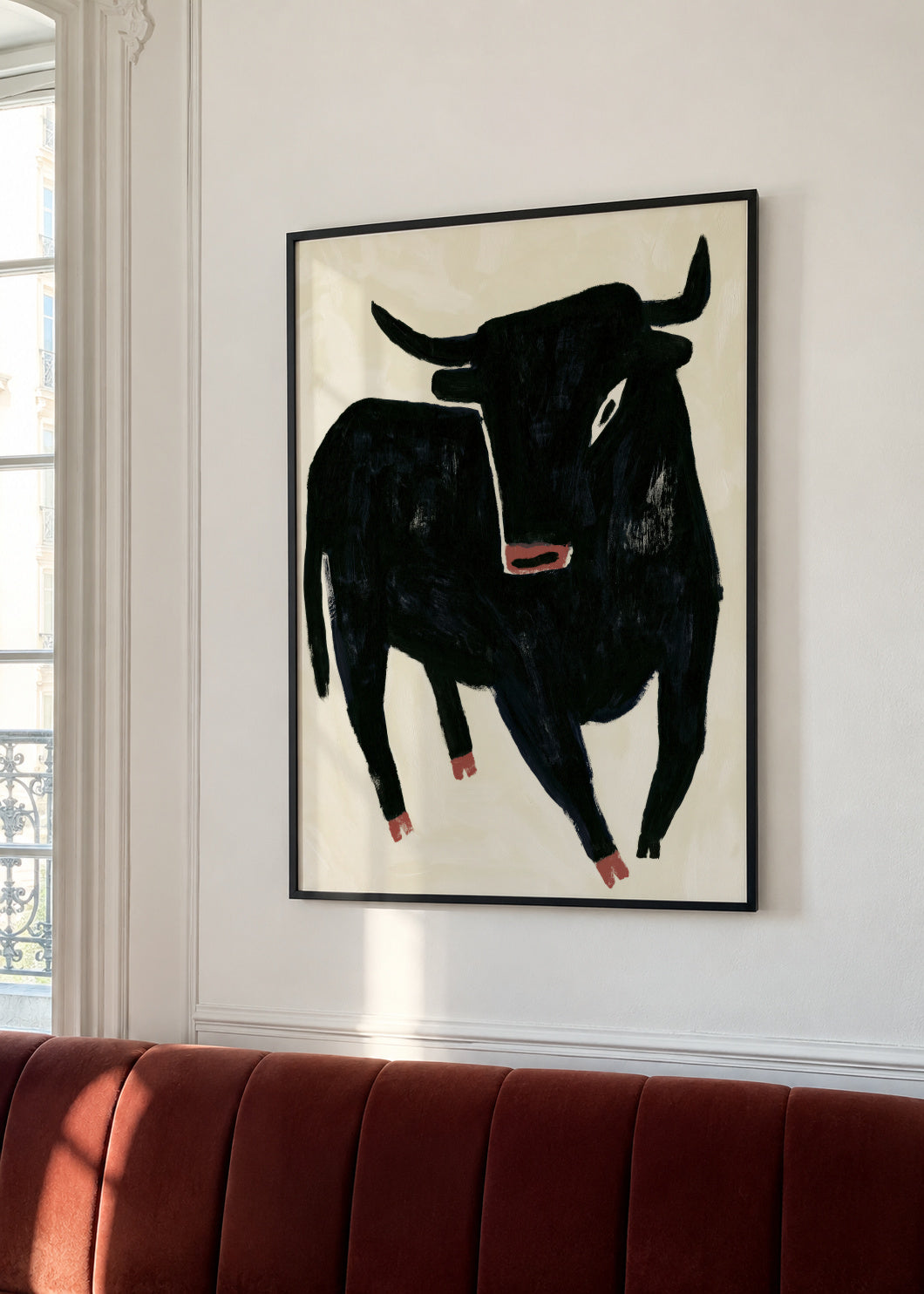Black Bull - Framed poster in an interior