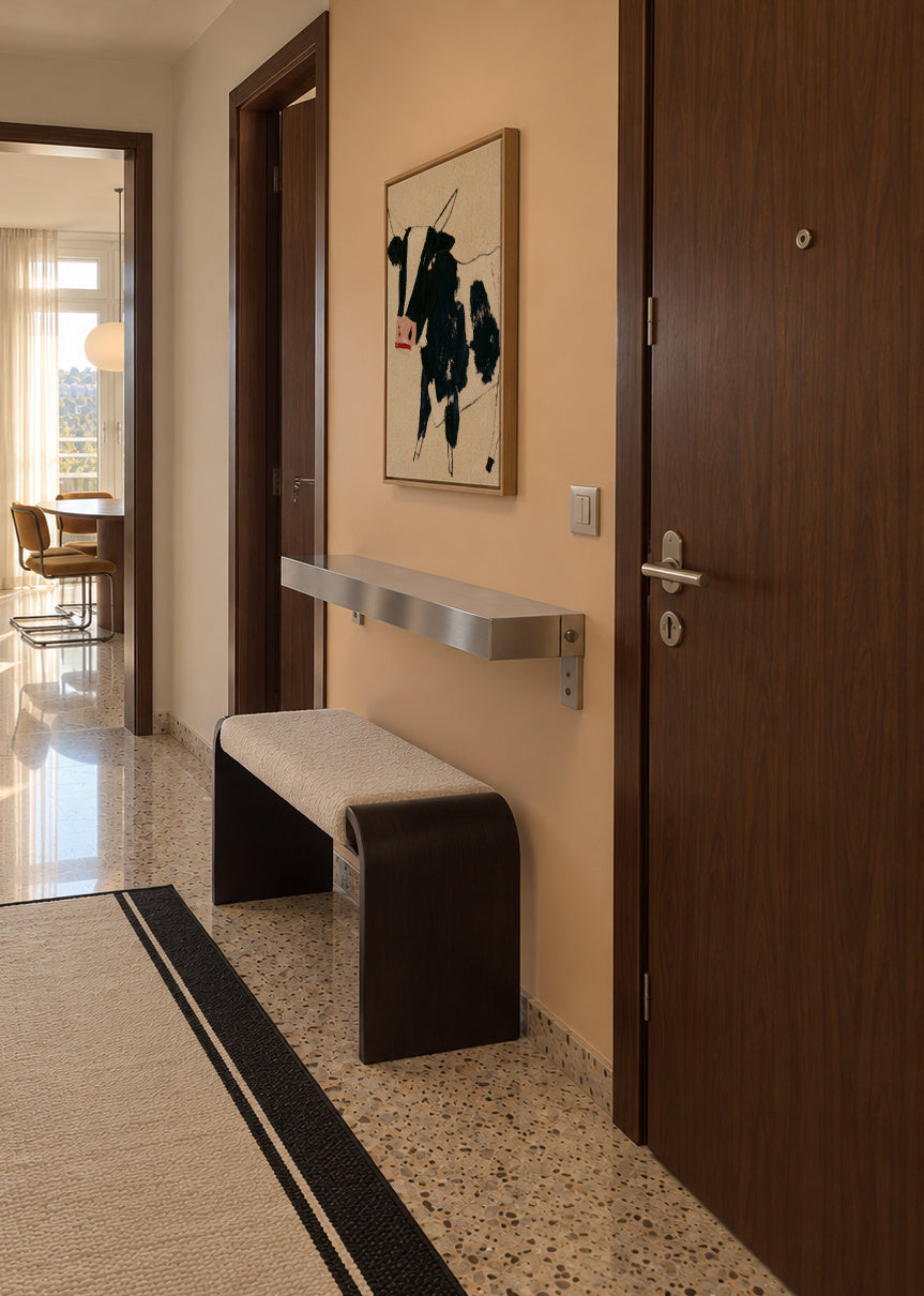 Country Cow - Framed canvas in an interior