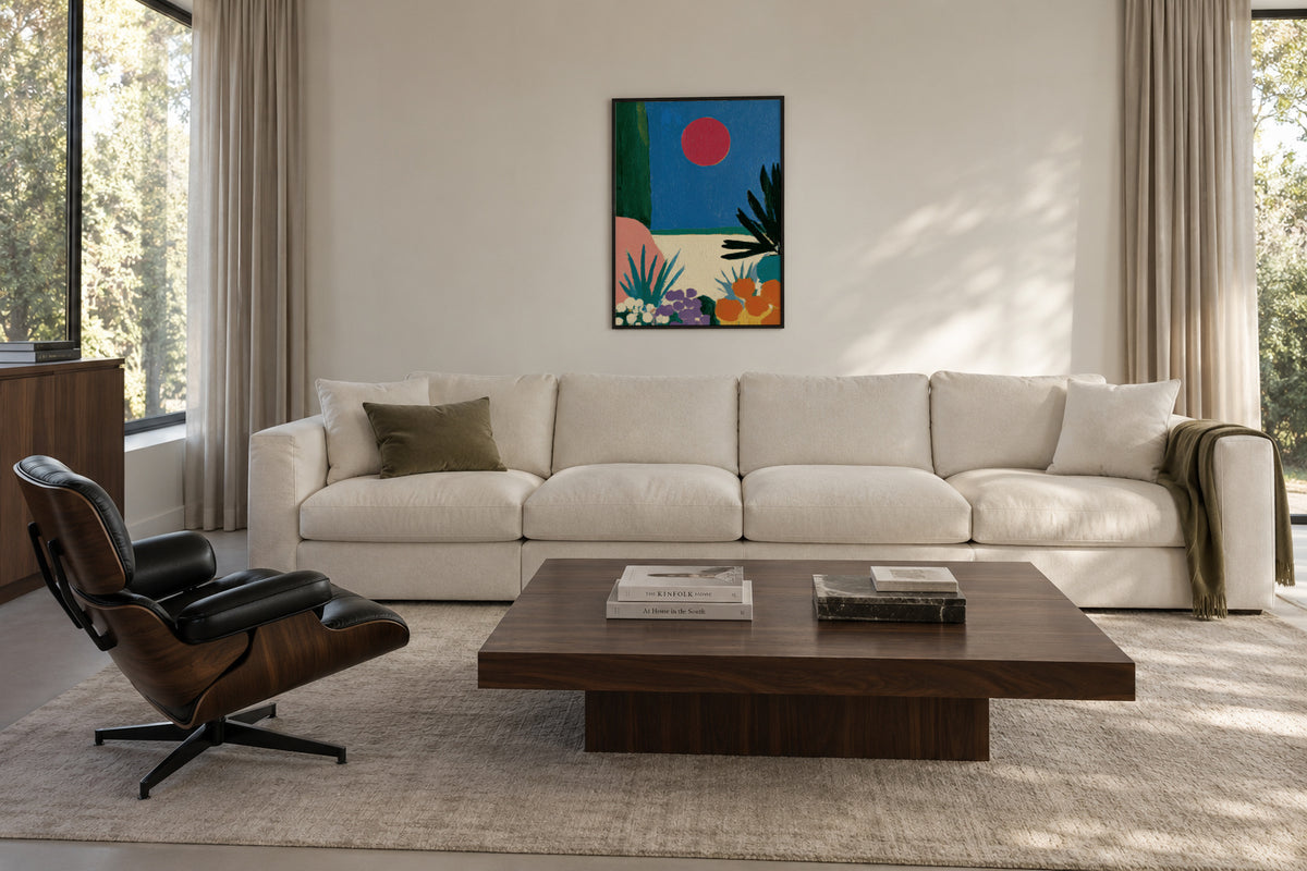 Red Moon Garden - Framed poster in an interior