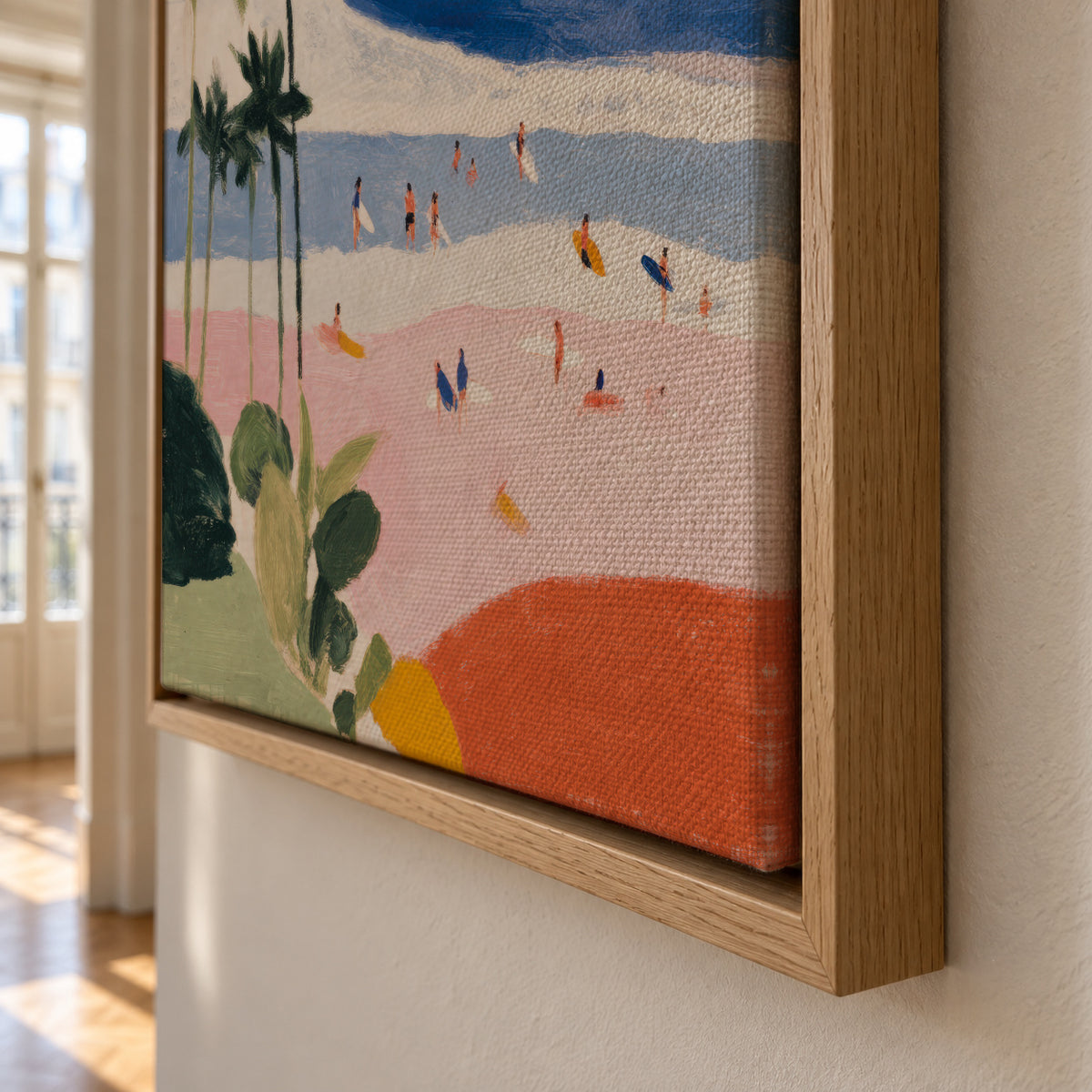 Beach Club - Framed canvas detail