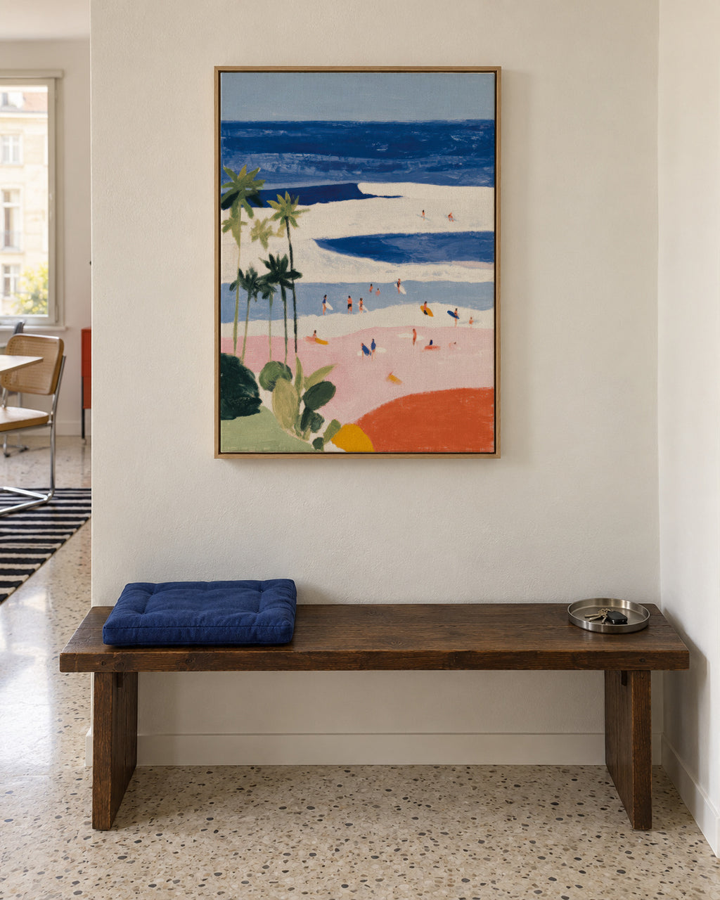 Beach Club - Framed canvas in an interior