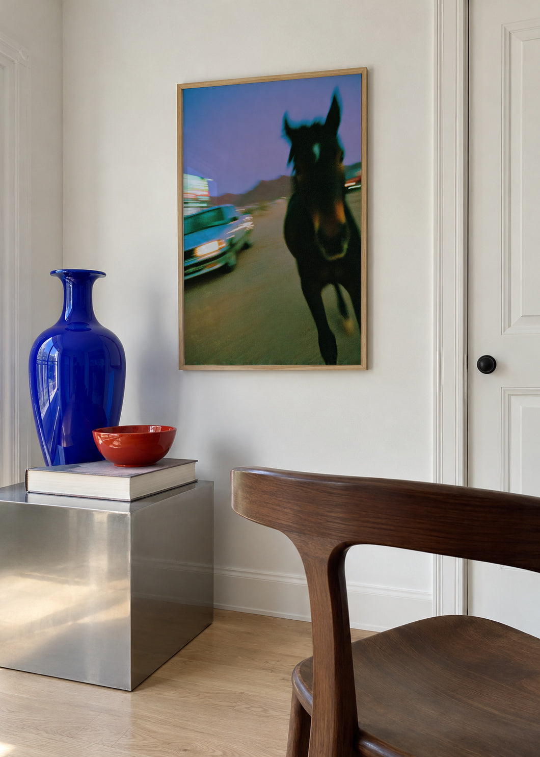 Night Rider - Framed poster in an interior