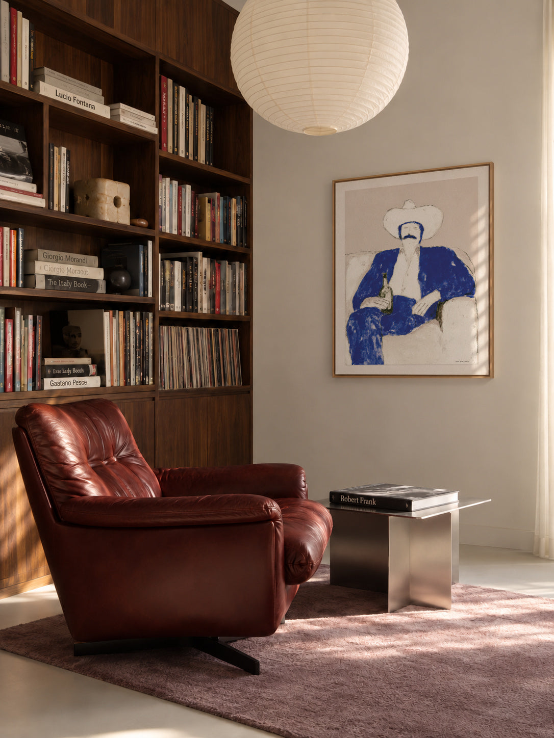 The Cowboy - Framed canvas in an interior