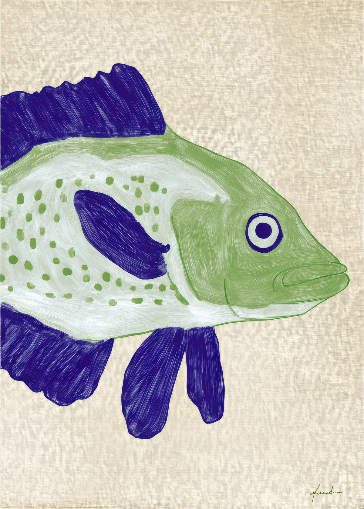 Green Fish - Unframed art print