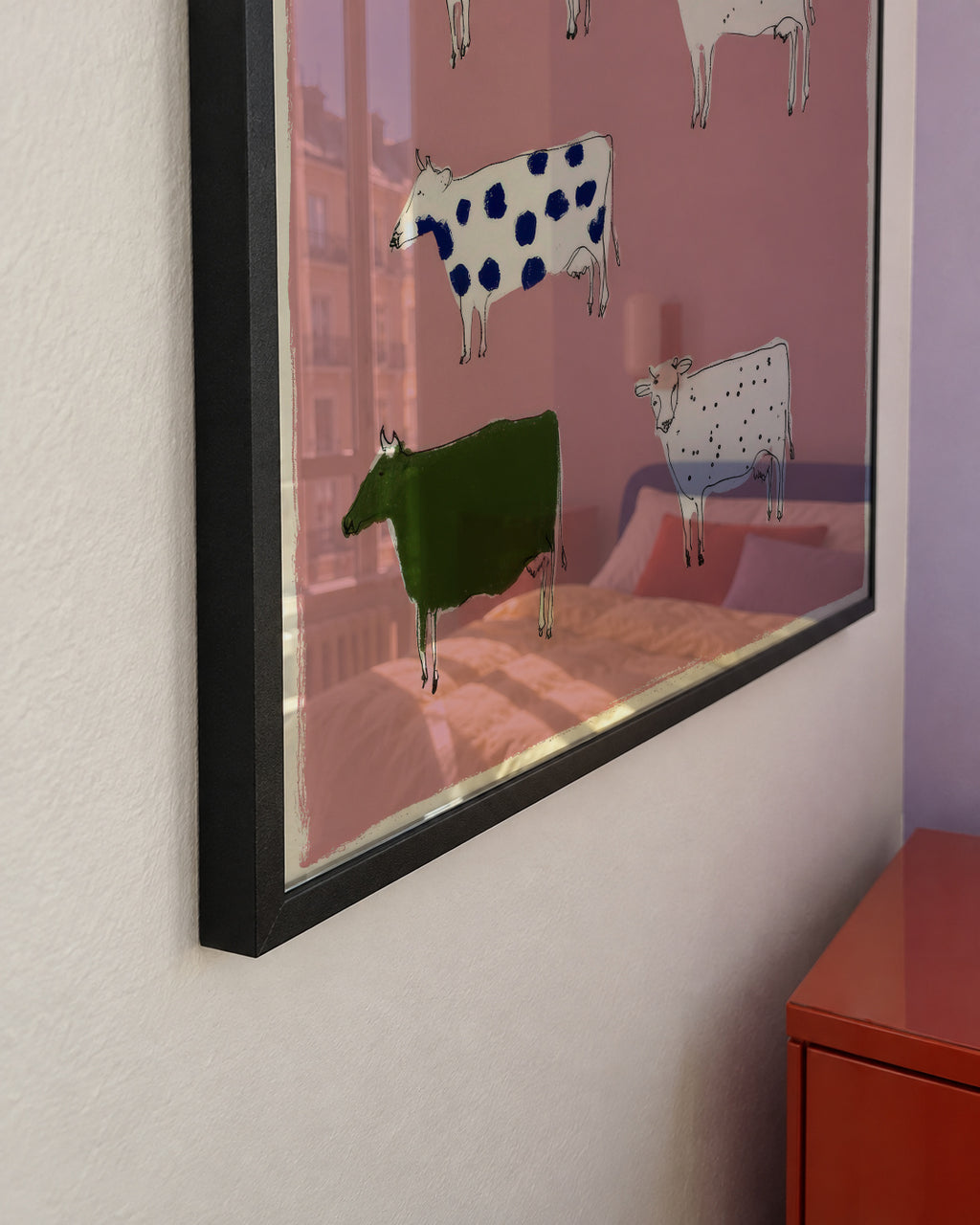 Pink Farm - Framed poster detail