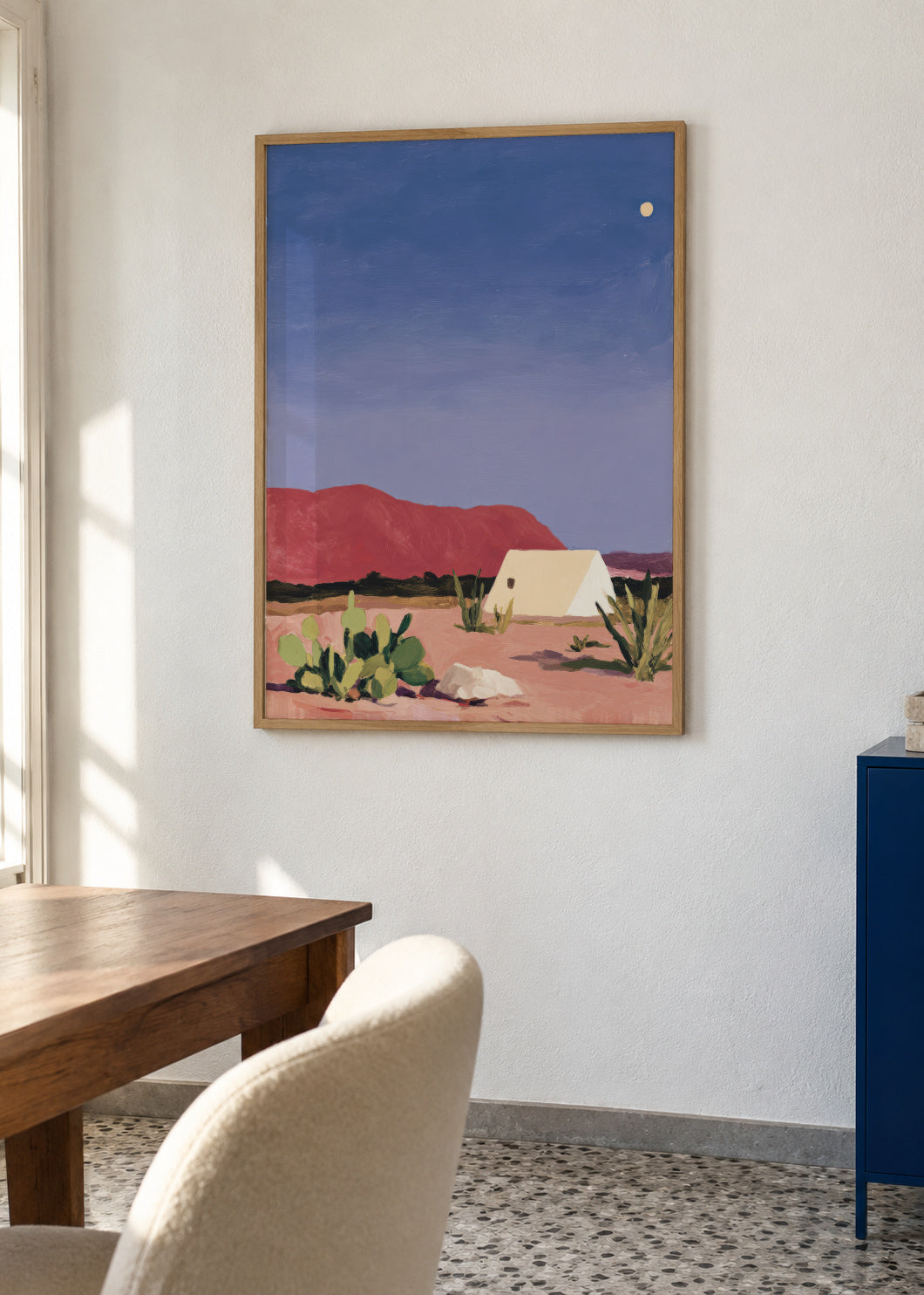 Desert Silence - Framed poster in an interior