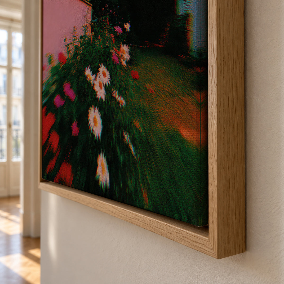 Blurred Garden - Framed canvas detail