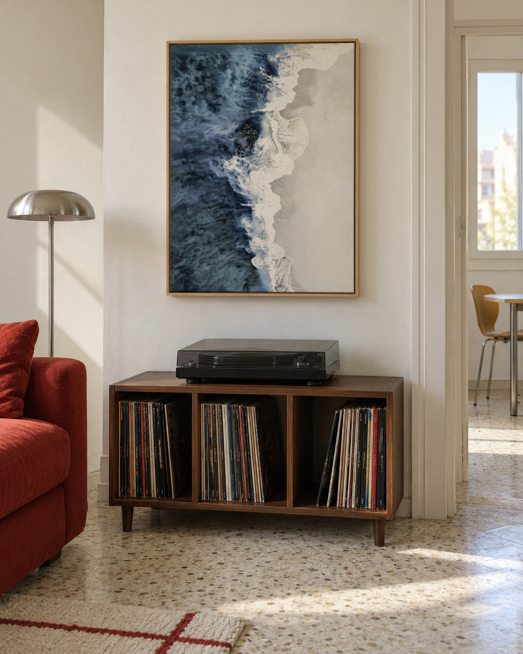 Atlantic Foam - Framed canvas in an interior