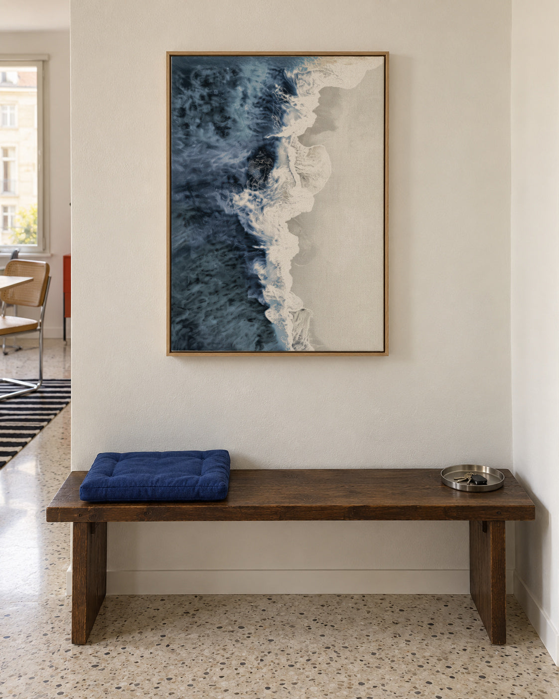Atlantic Foam - Framed canvas in an interior