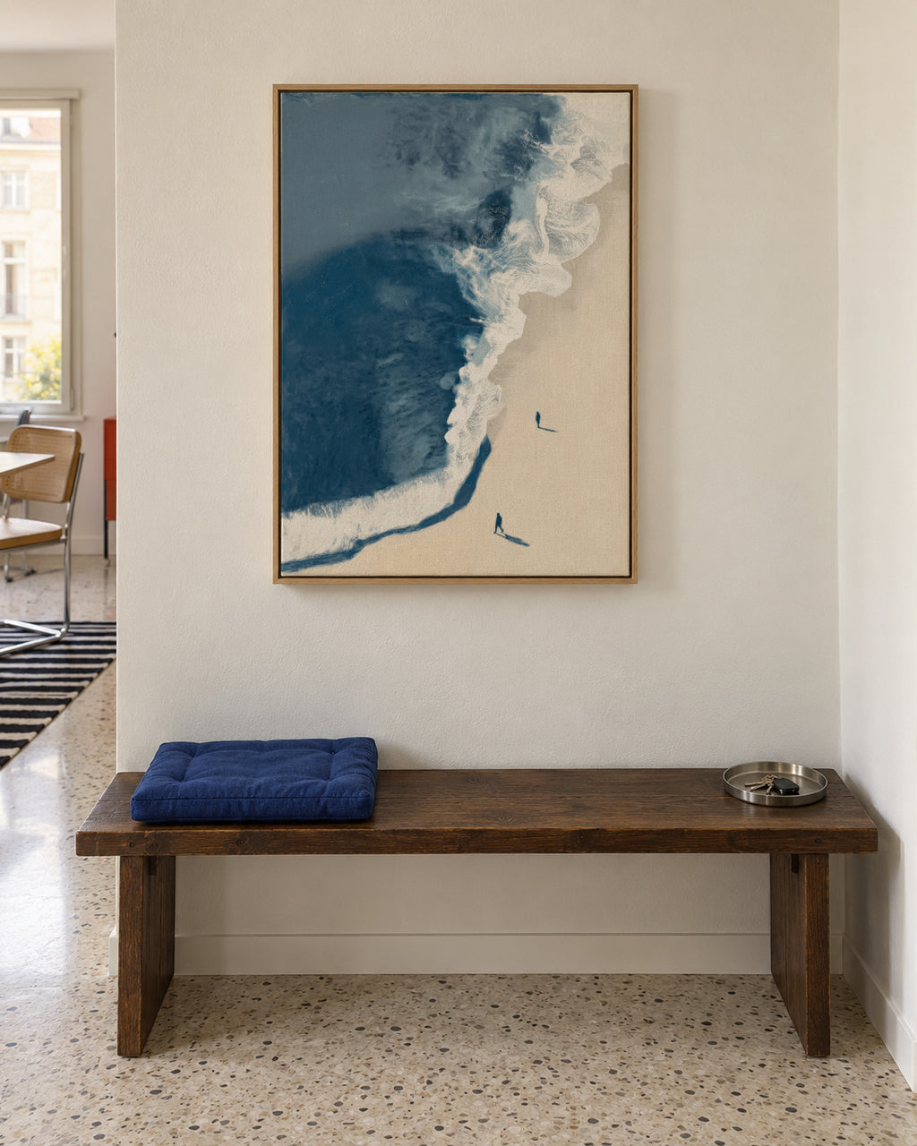 Winter Waves - Framed canvas in an interior