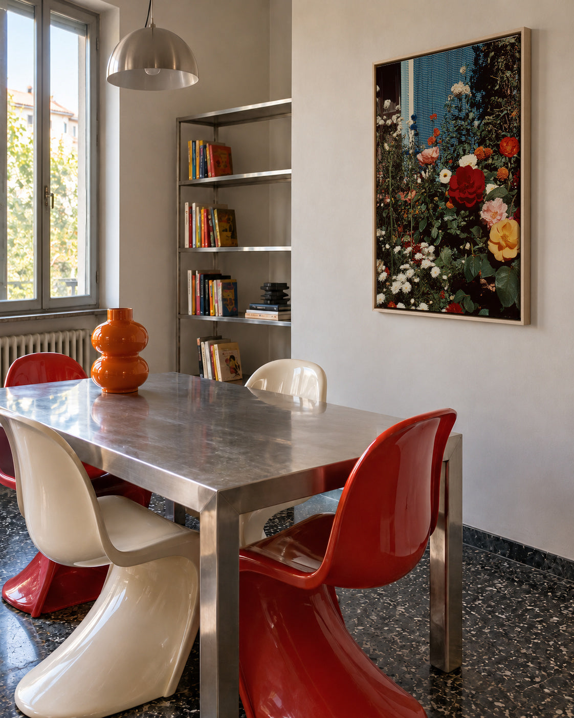 Rose Garden - Framed canvas in an interior