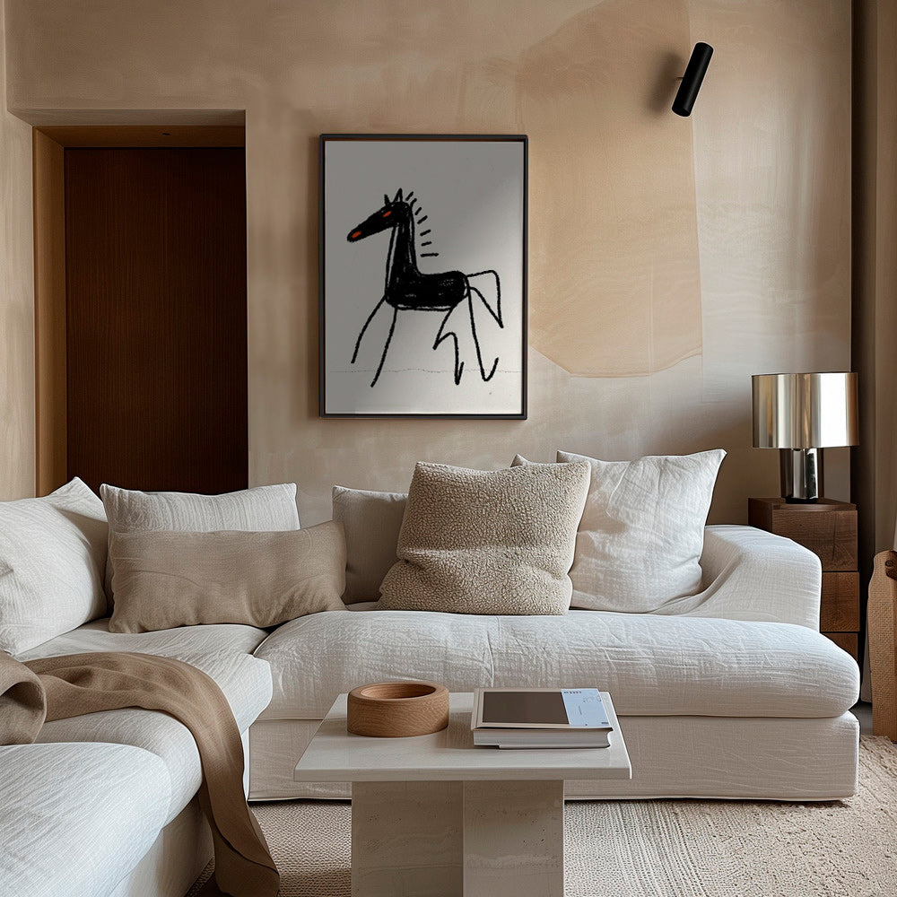 Cuadro caballo esquemático negro – Canvas1