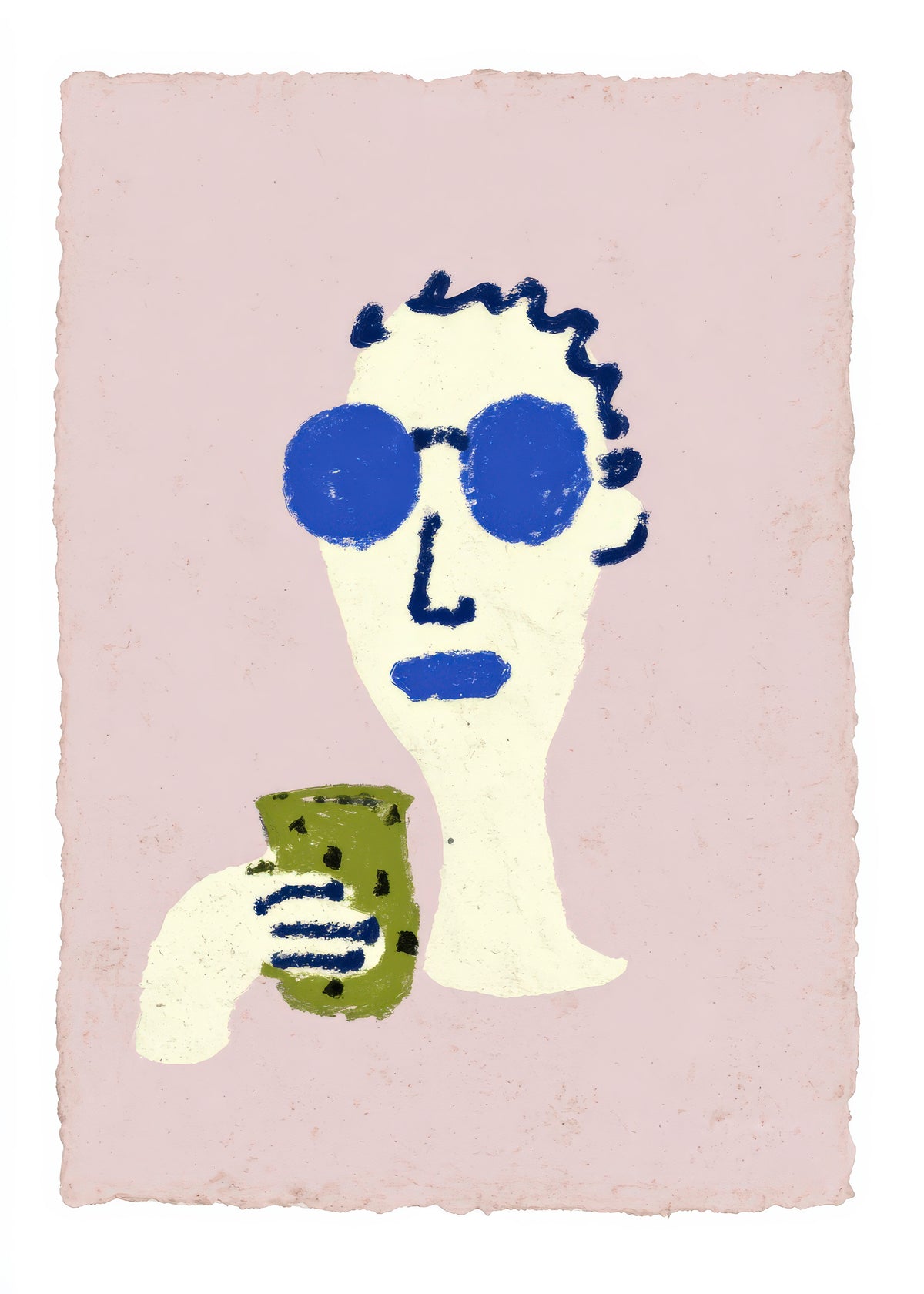 Blue Sunglasses - Unframed art print