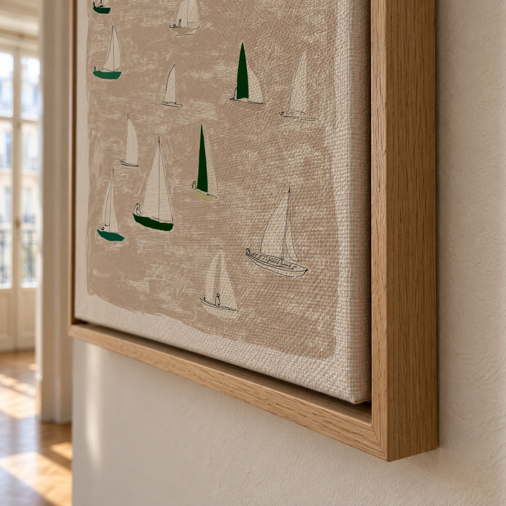 Sailing Day - Framed canvas detail