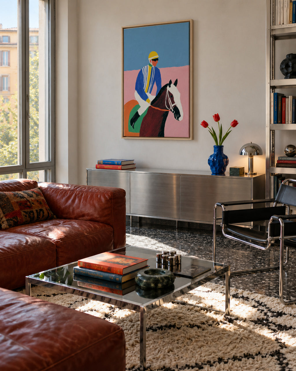 Polo Match - Framed canvas in an interior