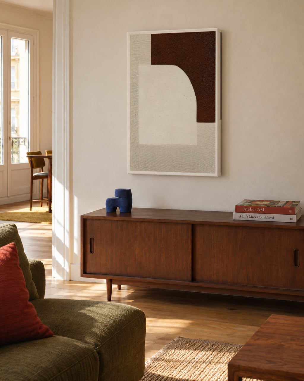 Linen Forms - Unframed canvas in an interior