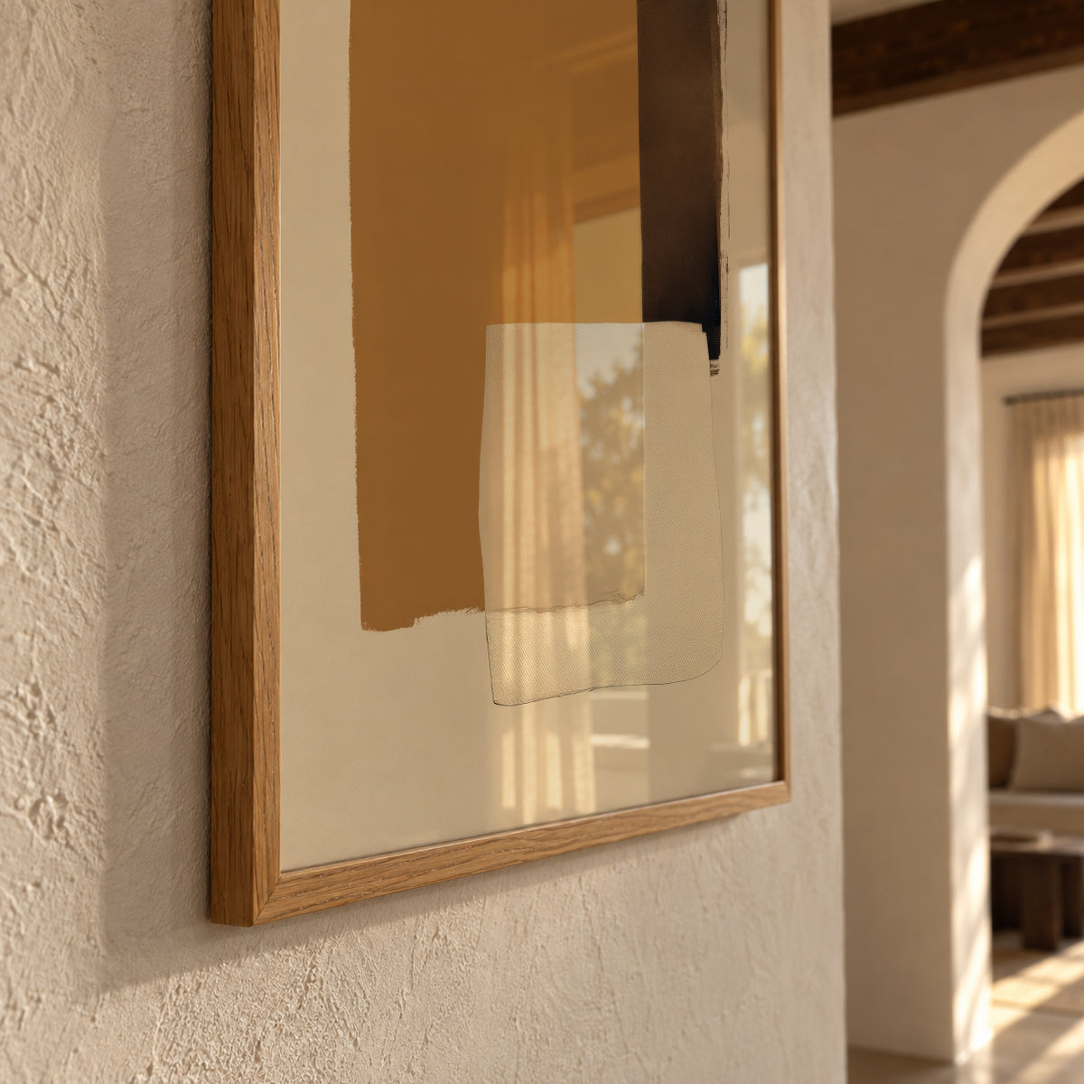 Ochre Layers - Framed poster detail