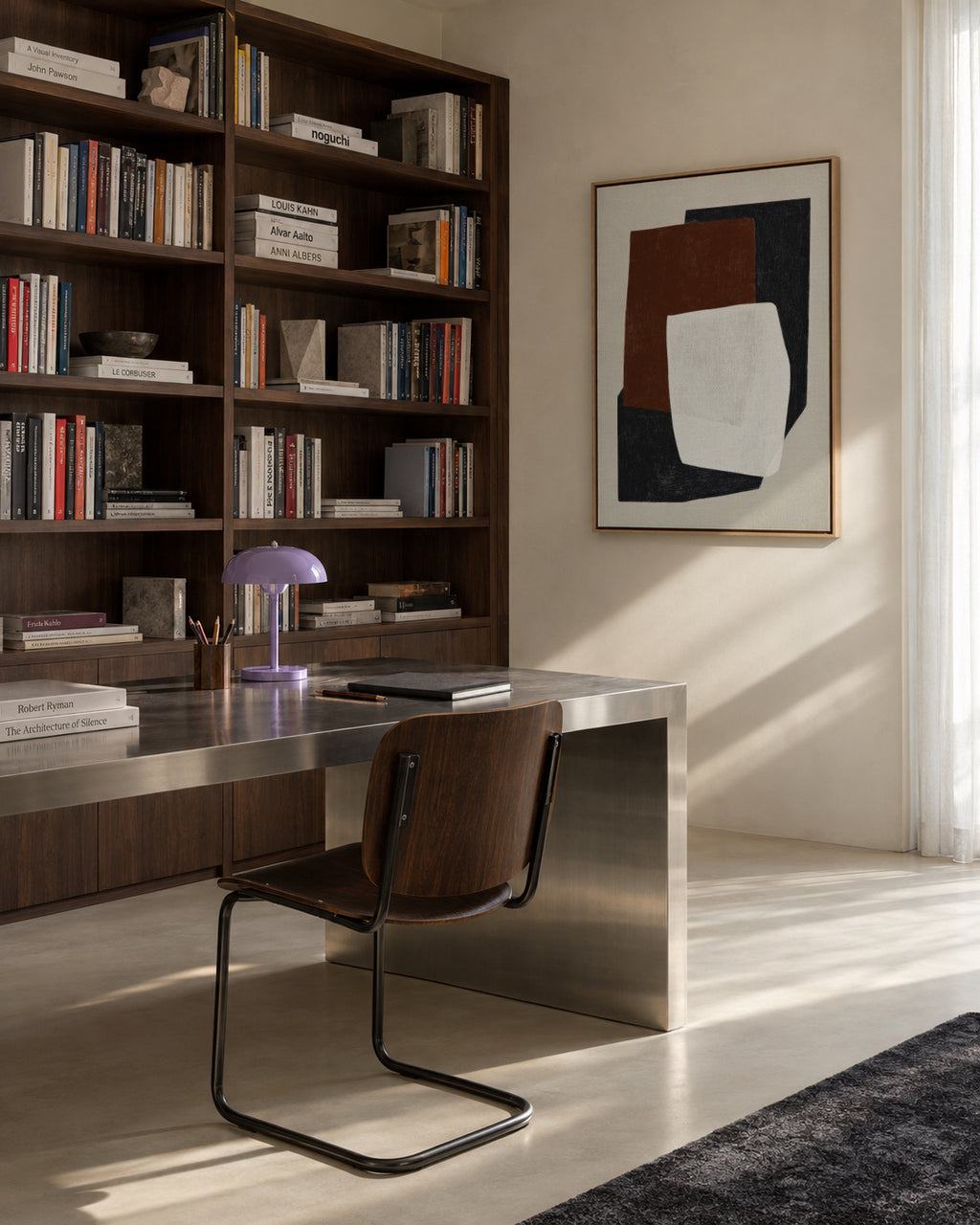 Stone Geometry - Framed canvas in an interior
