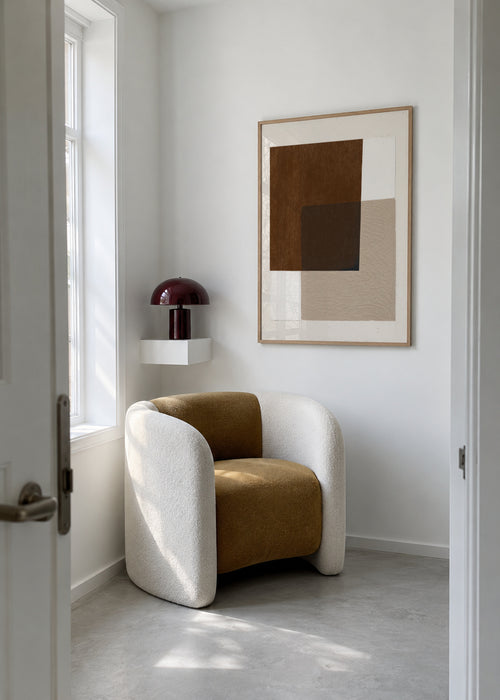 Minimal Earth - Framed poster in an interior