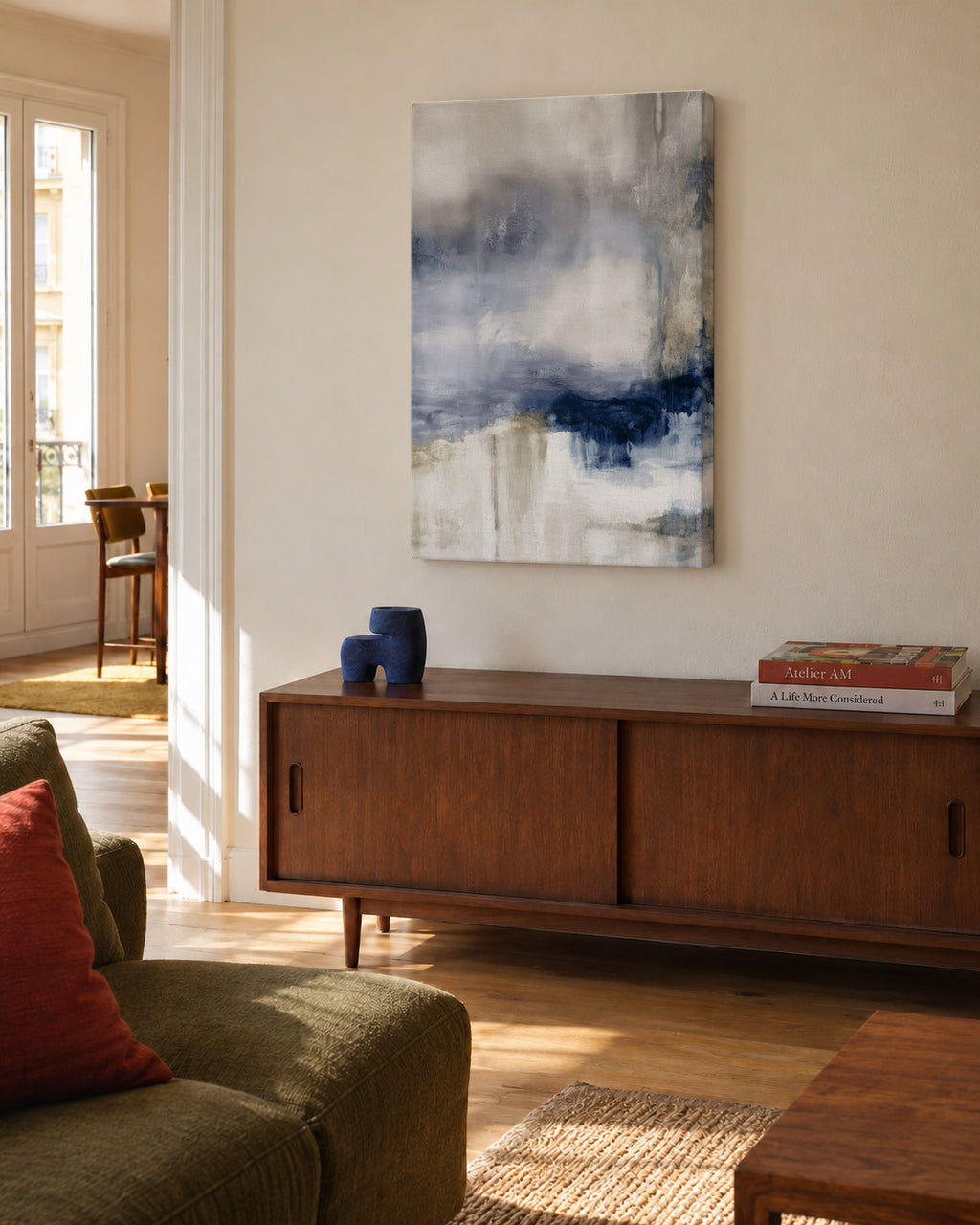 Storm Wash - Unframed canvas in an interior
