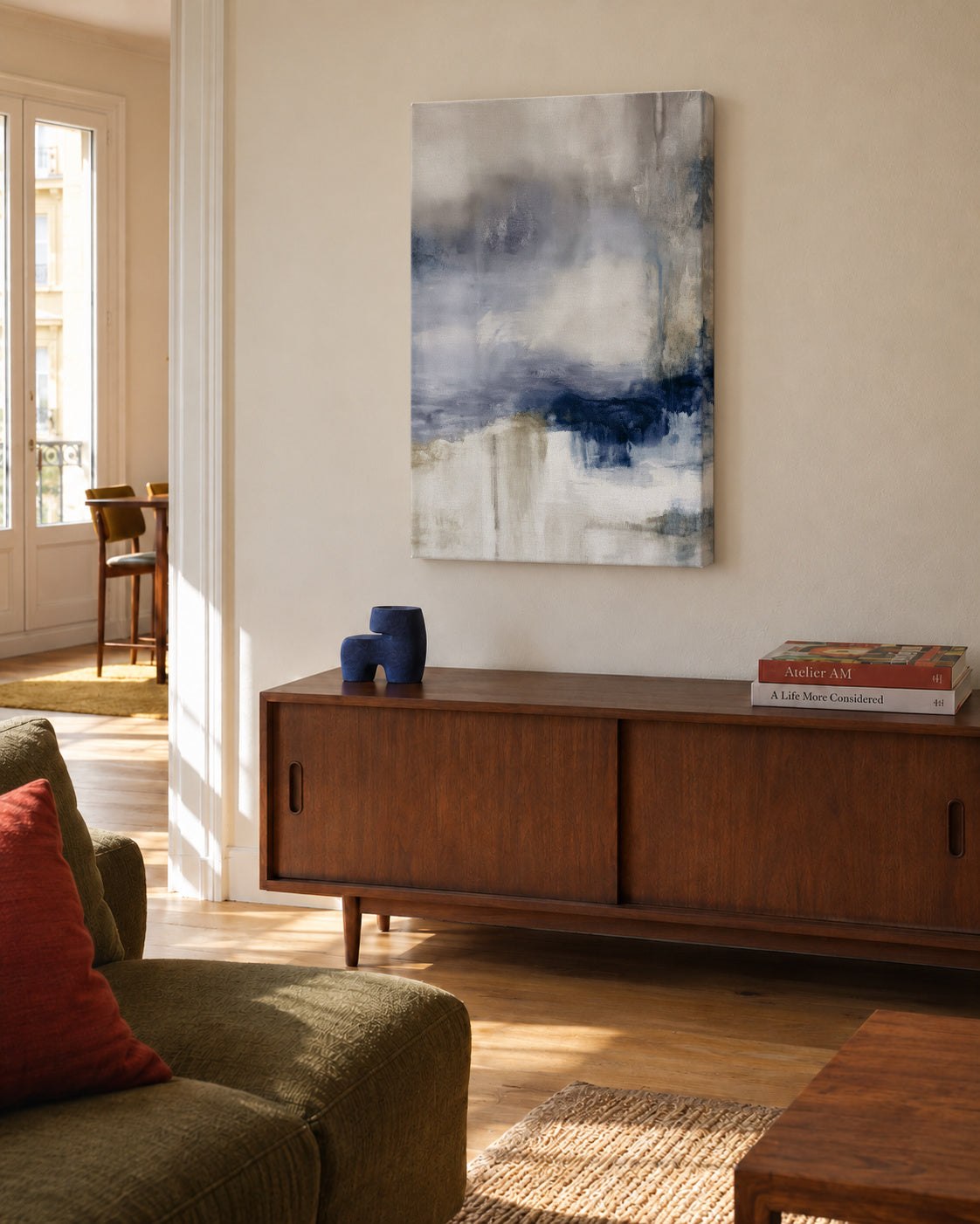 Storm Wash - Unframed canvas in an interior