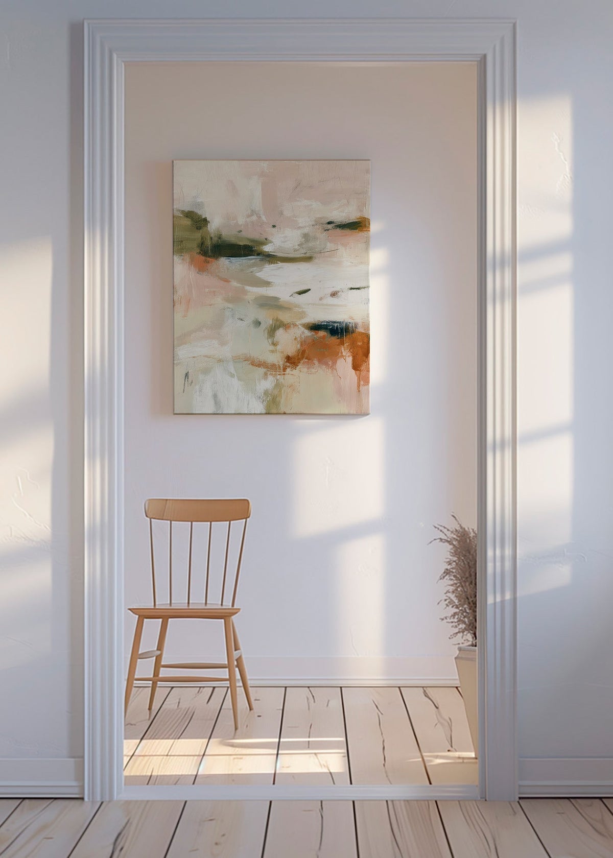 Cuadro de paisaje: abstracción en tonos tierra – Canvas