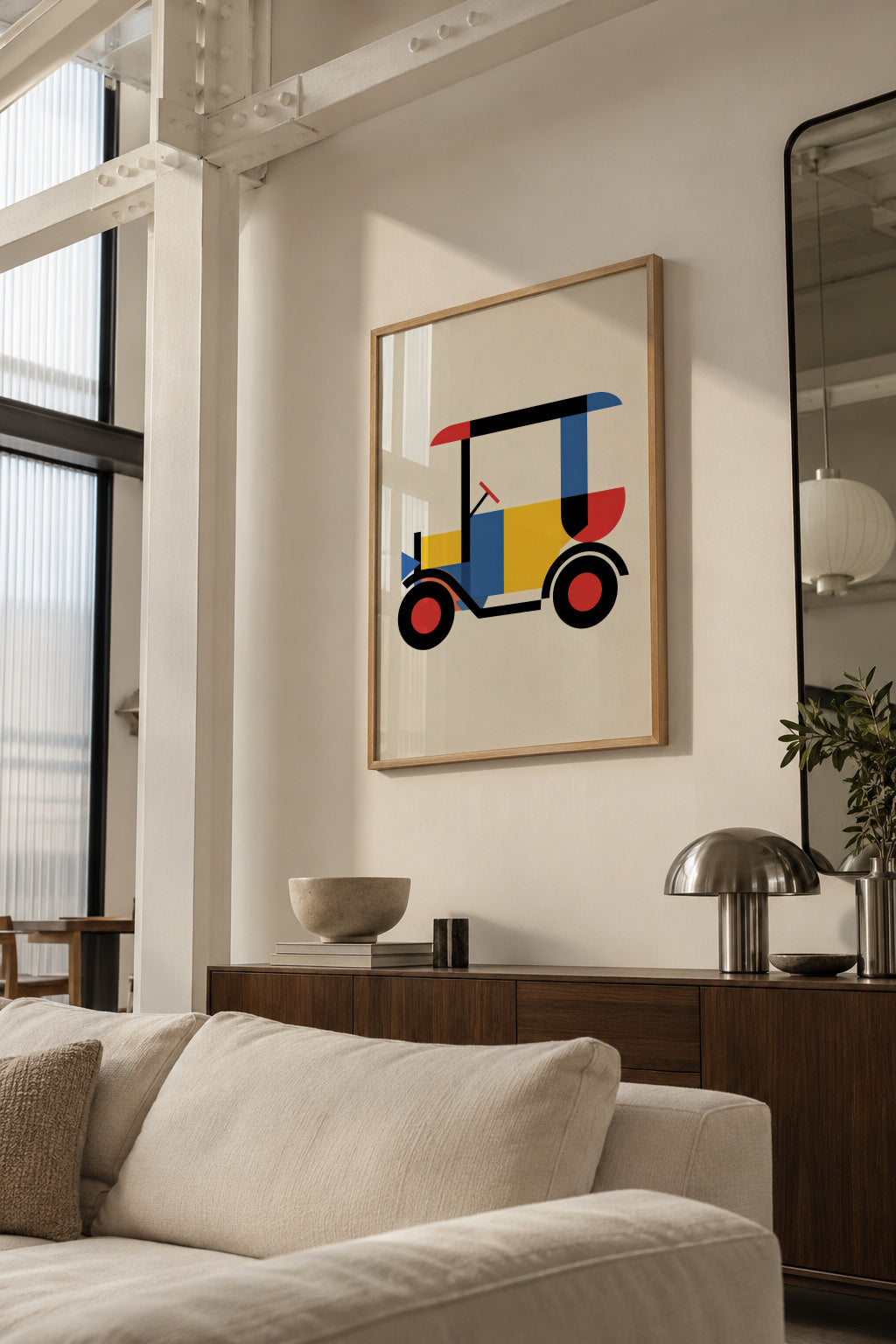 Bauhaus Ride - Framed poster in an interior