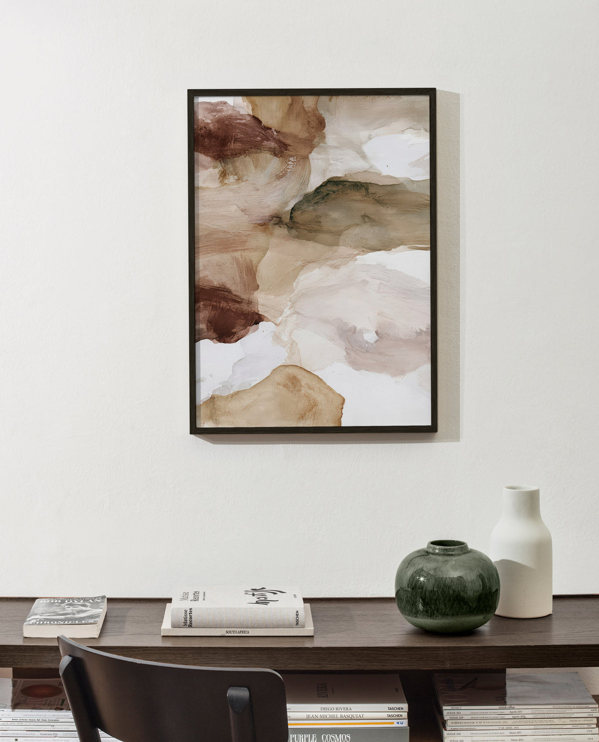 Cuadro abstracto tonos tierra y pinceladas suaves – Product3