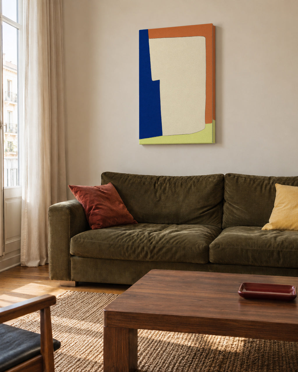 Soft Edge - Unframed canvas in an interior