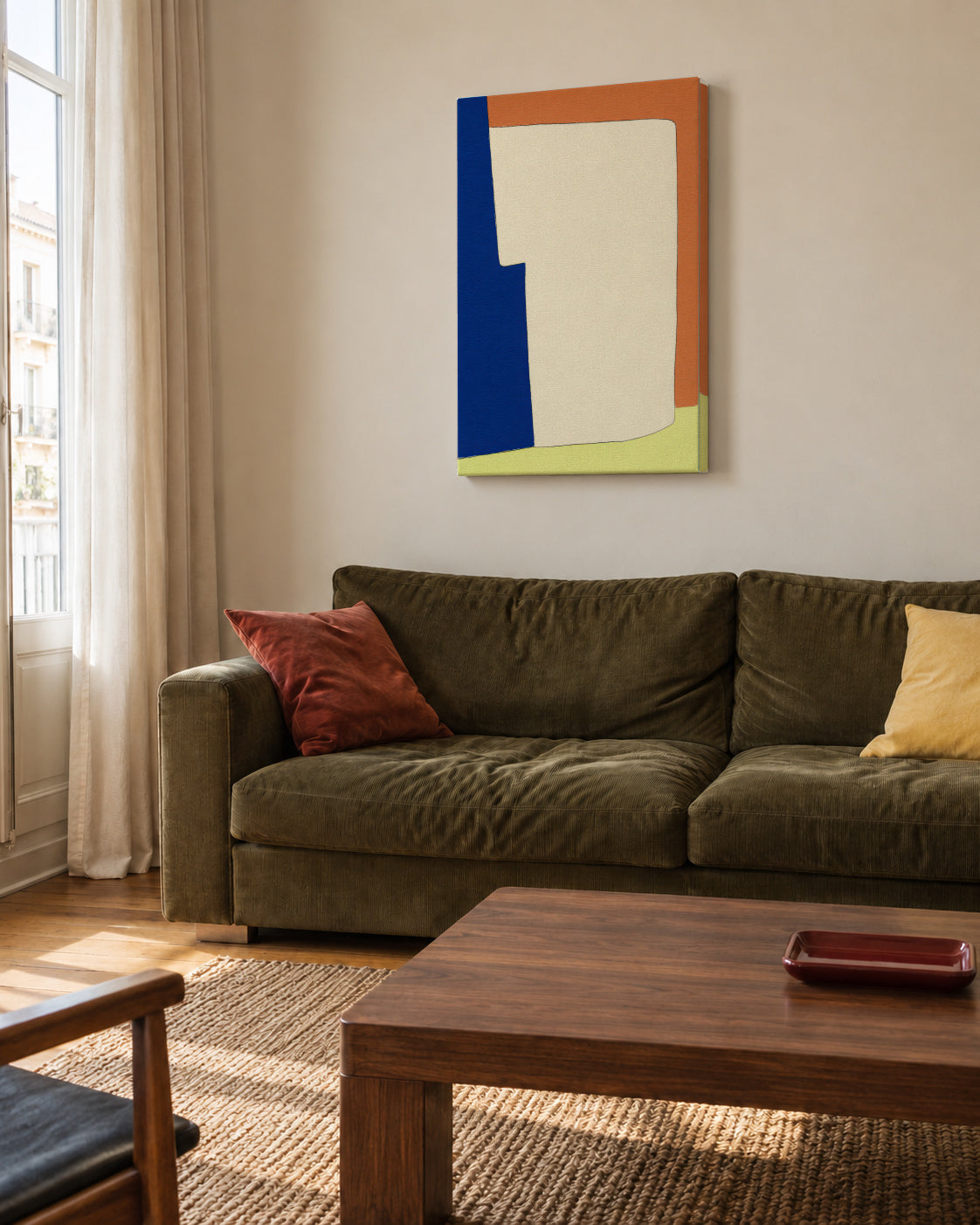 Soft Edge - Unframed canvas in an interior