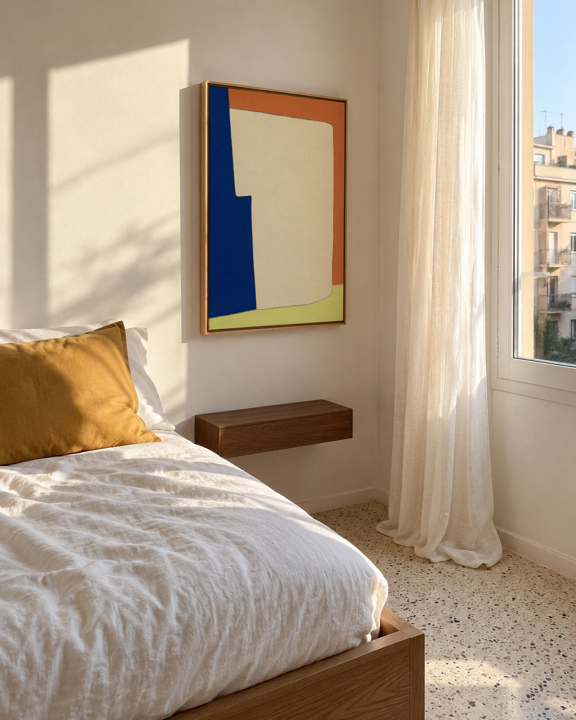 Soft Edge - Framed canvas in an interior