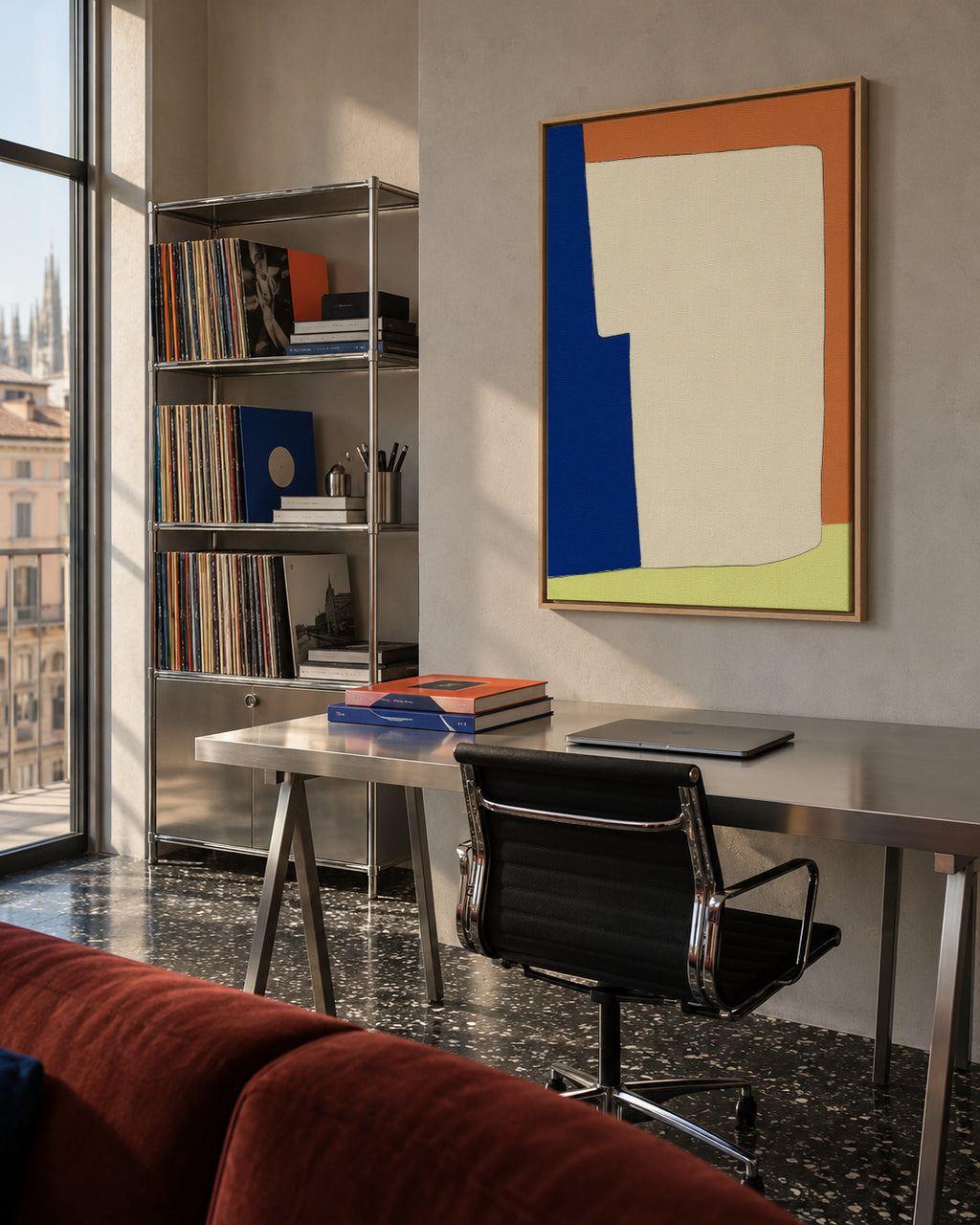 Soft Edge - Framed canvas in an interior