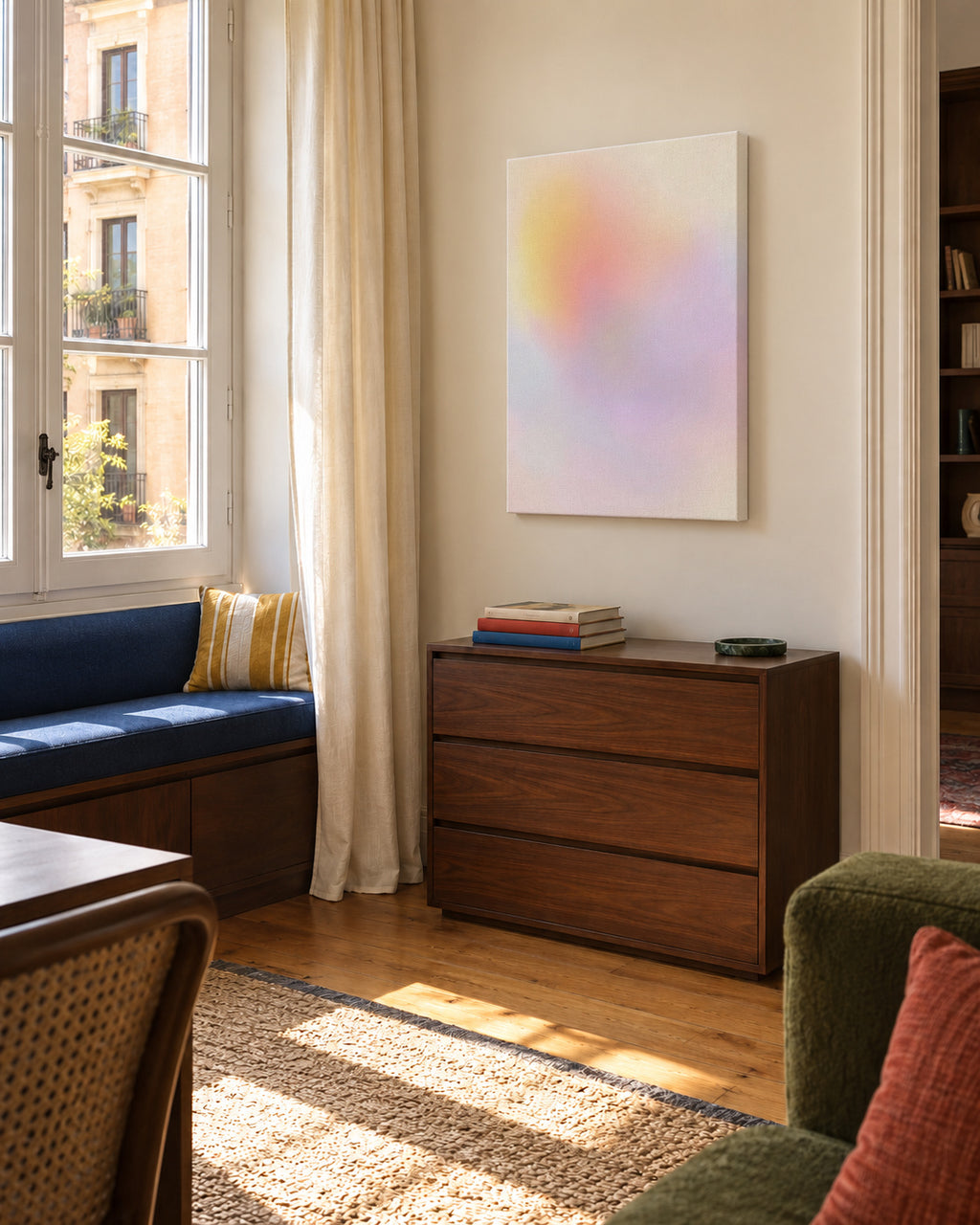 Pastel Dream - Unframed canvas in an interior