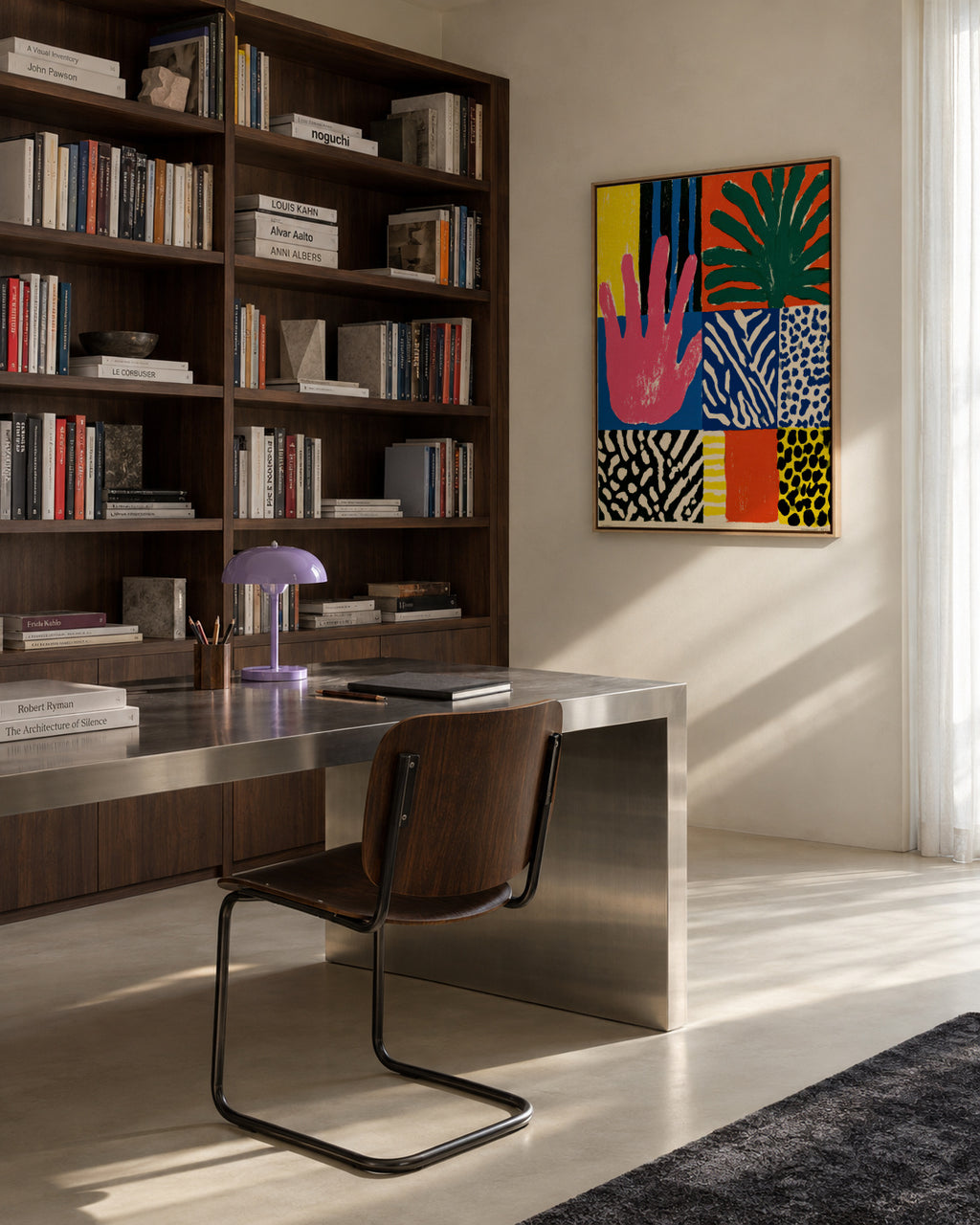 Jungle Hands - Framed canvas in an interior