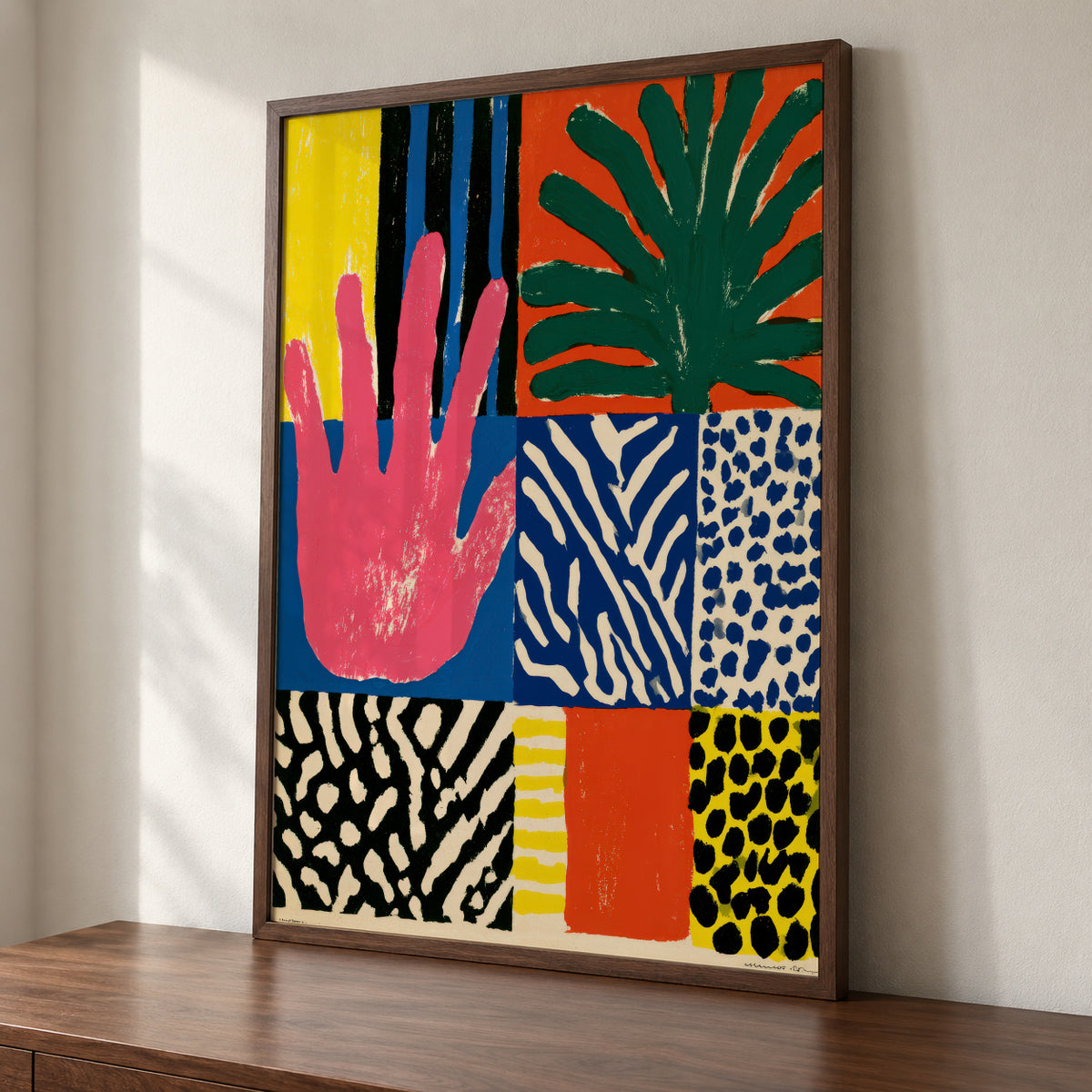 Jungle Hands - Framed poster detail