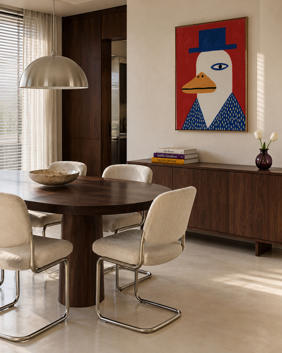Duck Portrait - Framed canvas in an interior