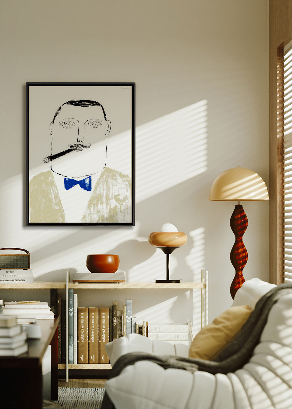 Ilustración de caballero con puro – Canvas1