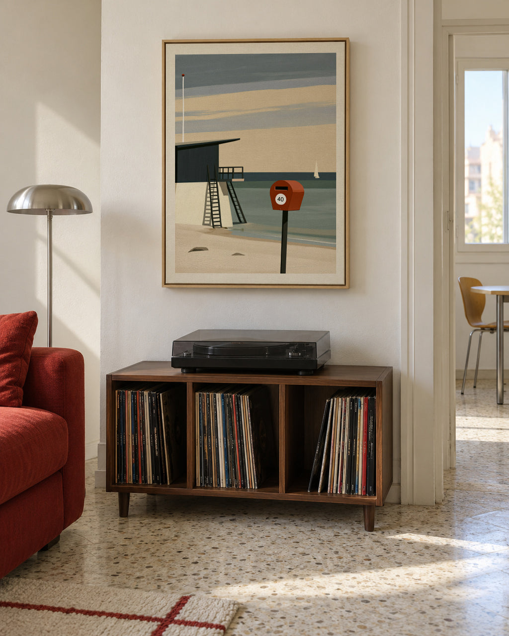 Lifeguard Station - Framed canvas in an interior