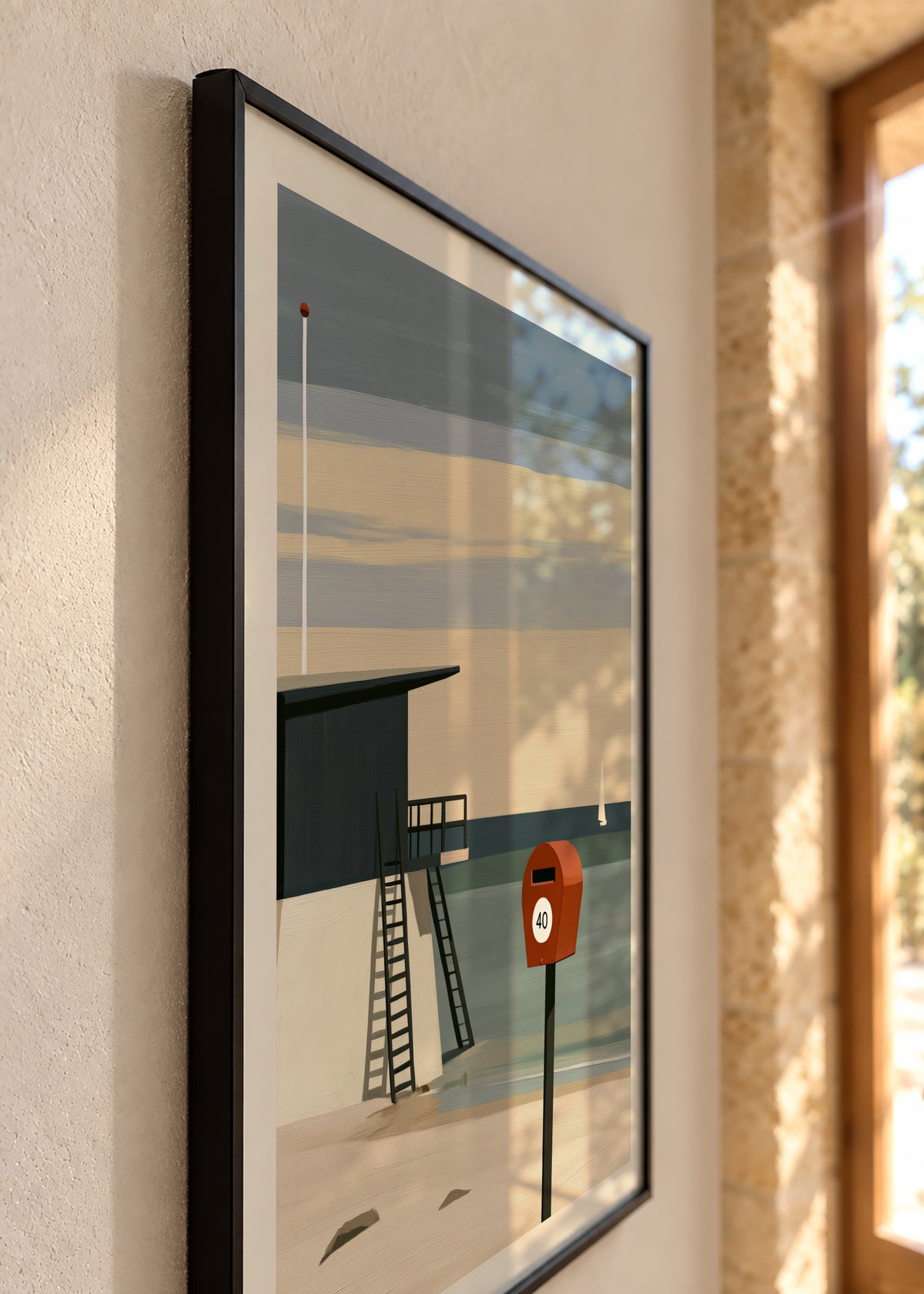 Lifeguard Station - Framed poster detail