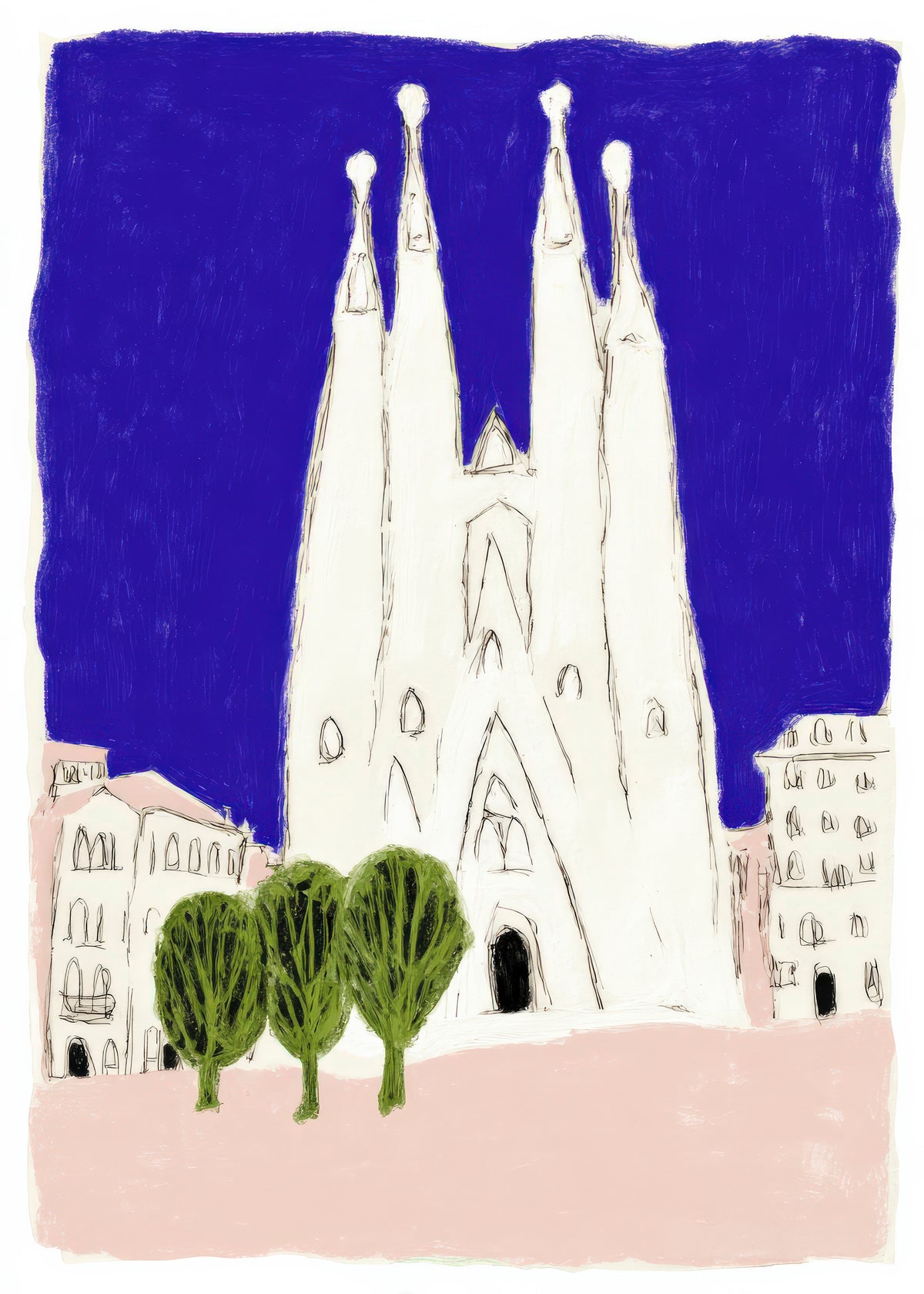 Sagrada Night - Unframed art print