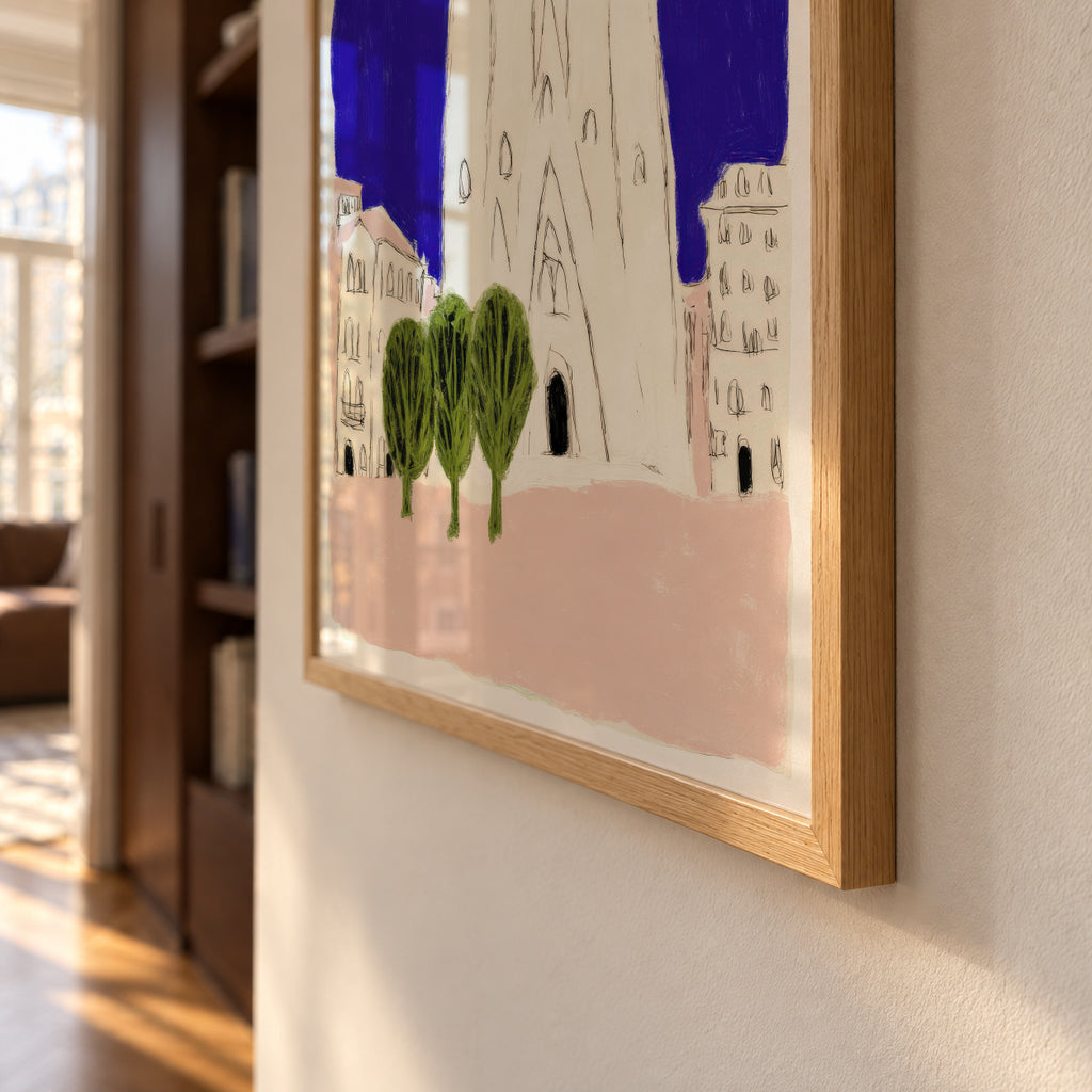 Sagrada Night - Framed poster detail