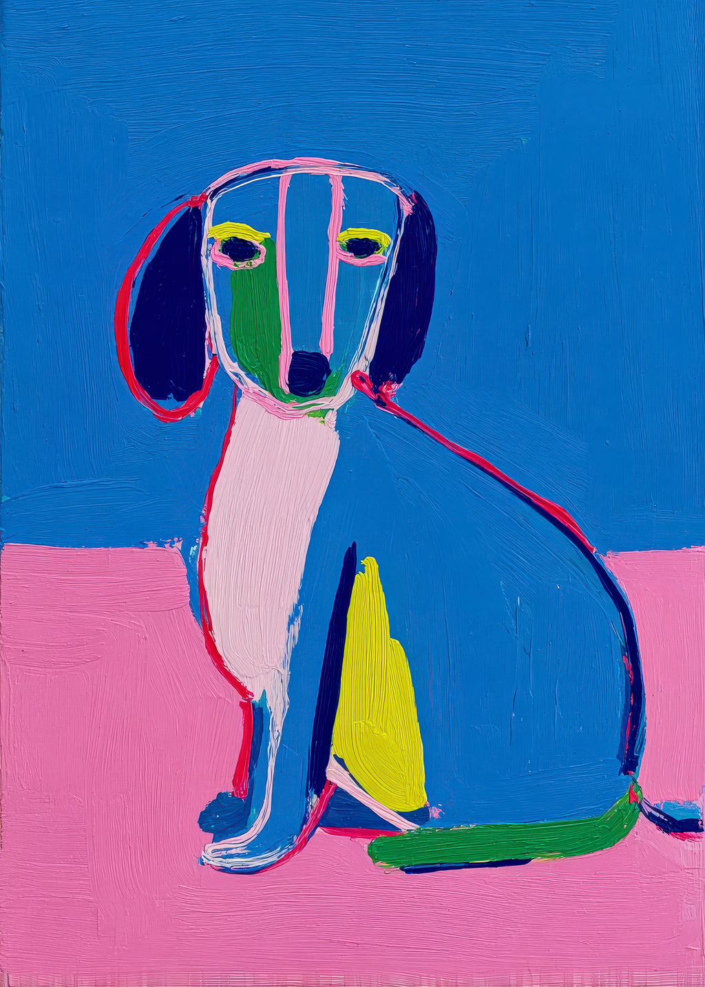 Neon Dog - Unframed art print