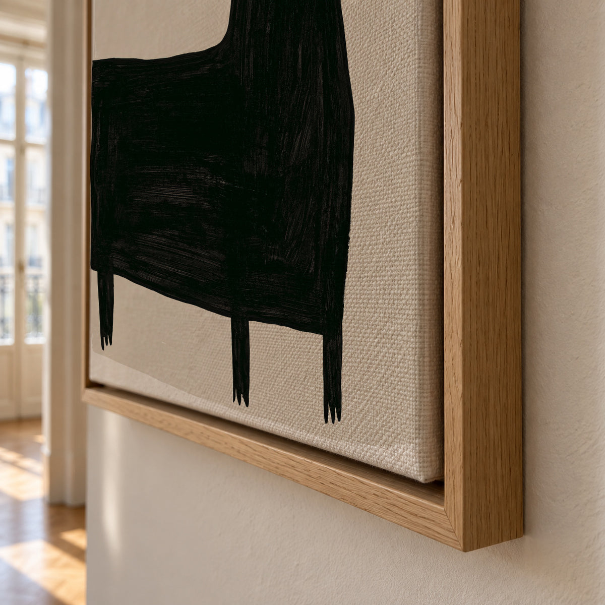 Tall Dog - Framed canvas detail