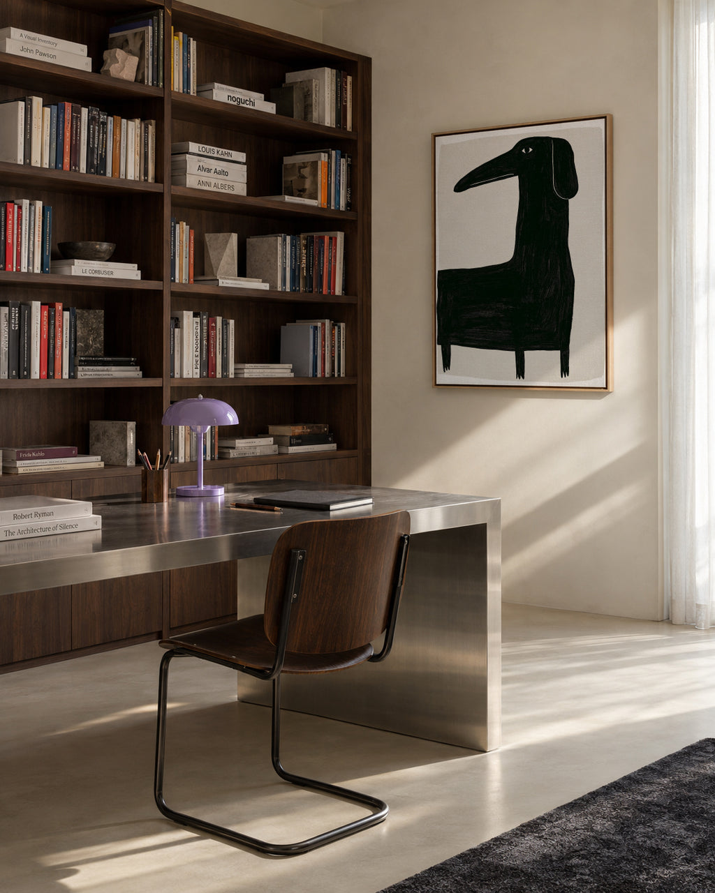 Tall Dog - Framed canvas in an interior