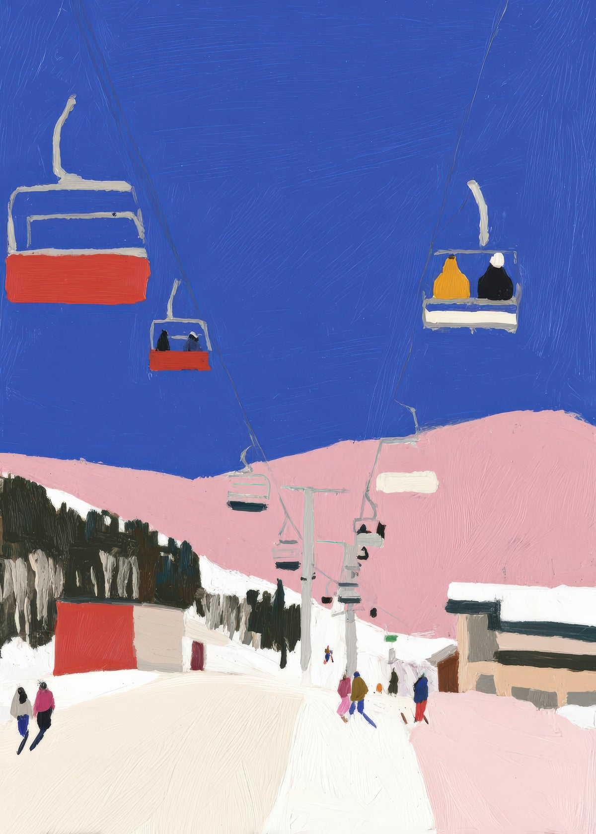 Ski Lift - Unframed art print