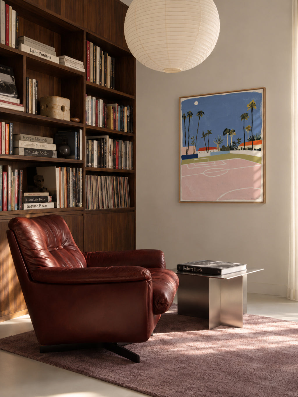 Palm Court - Framed canvas in an interior