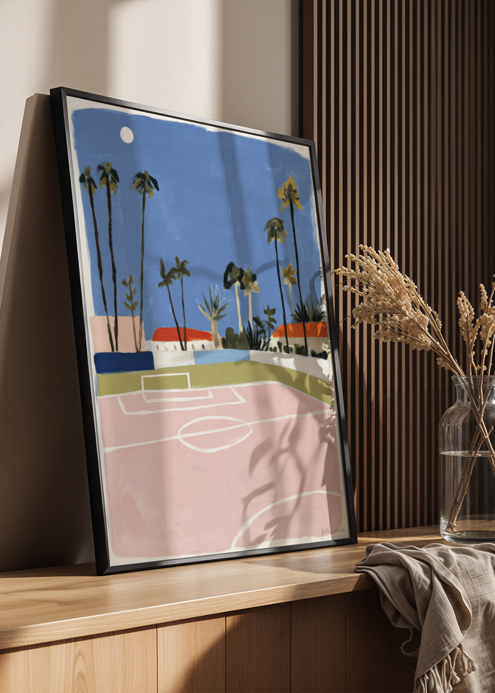 Palm Court - Framed poster in an interior