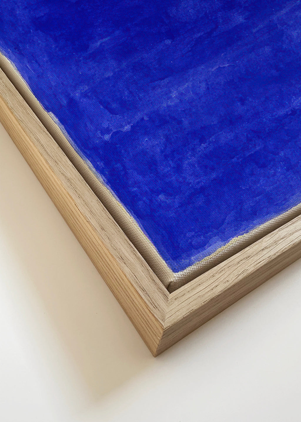 Blue Barrel Wave - Framed canvas detail