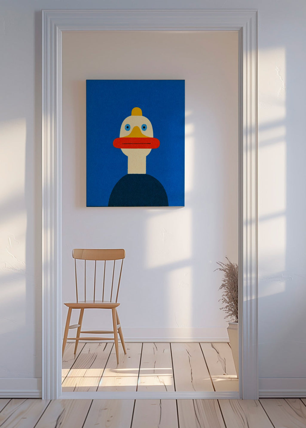 Cuadro pato azul ilustrado – Canvas
