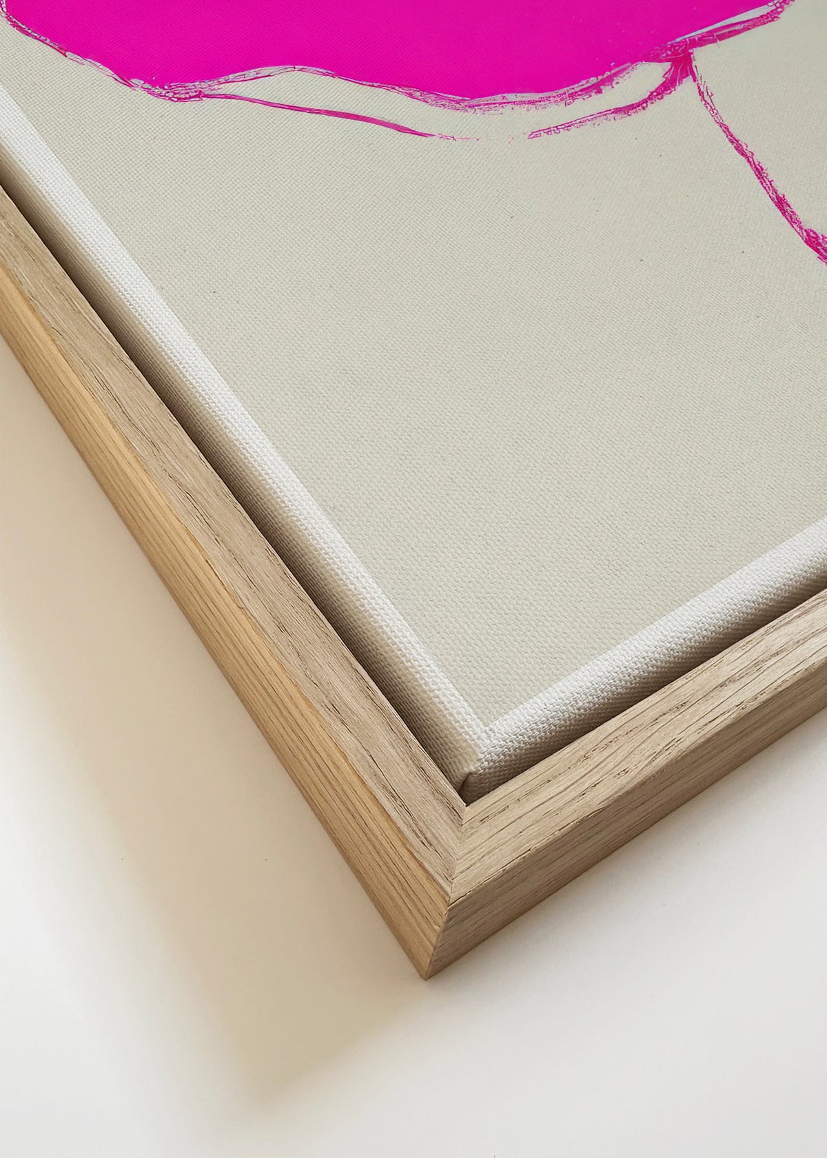 Pink Duck - Framed canvas detail